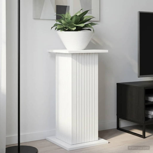 Plantenstandaard Hoogglans Wit 30,5 x 30 x 60,5 cm Bewerkt hout is nu te koop bij PeponiXL, paradijselijk wonen!