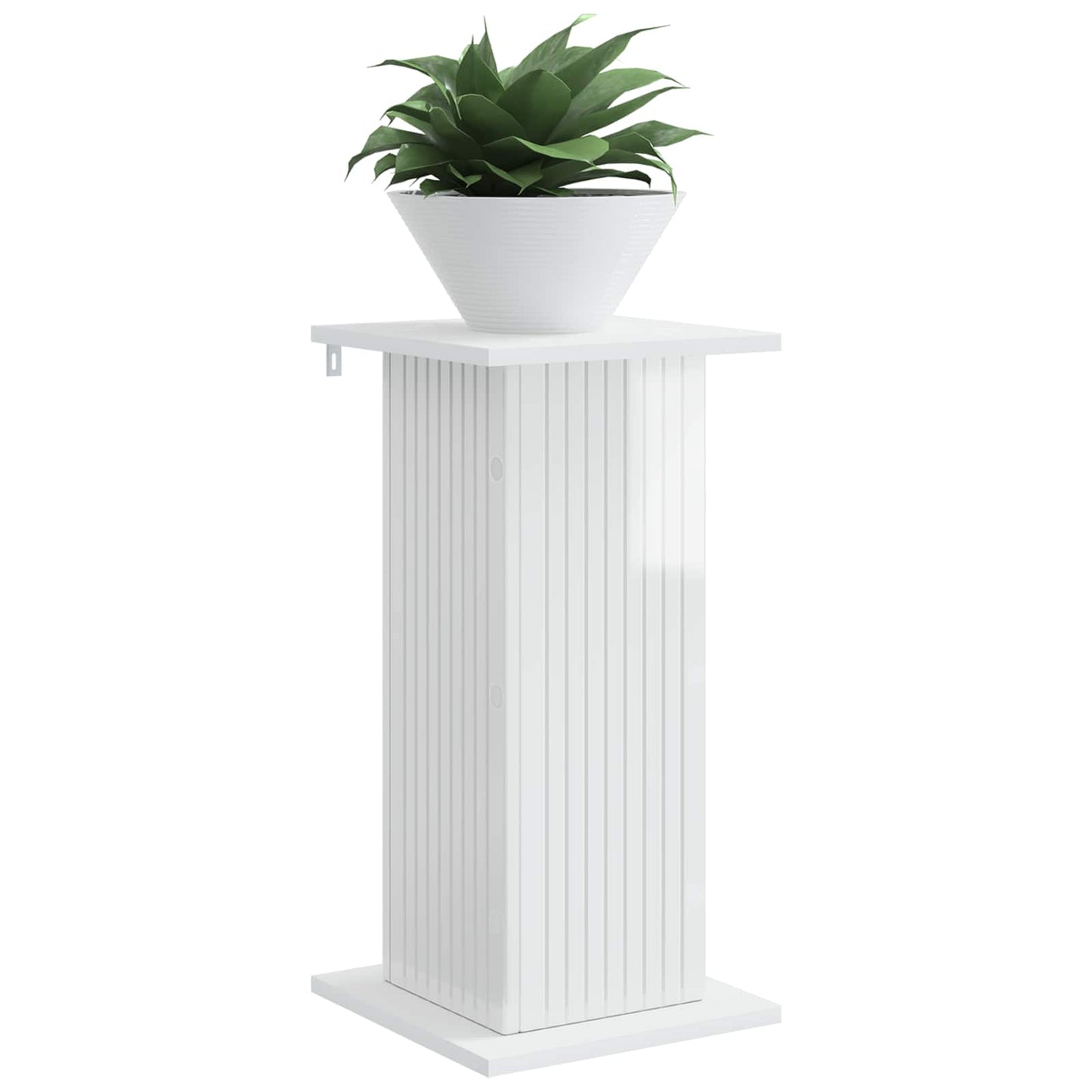 Plantenstandaard Hoogglans Wit 30,5 x 30 x 60,5 cm Bewerkt hout is nu te koop bij PeponiXL, paradijselijk wonen!