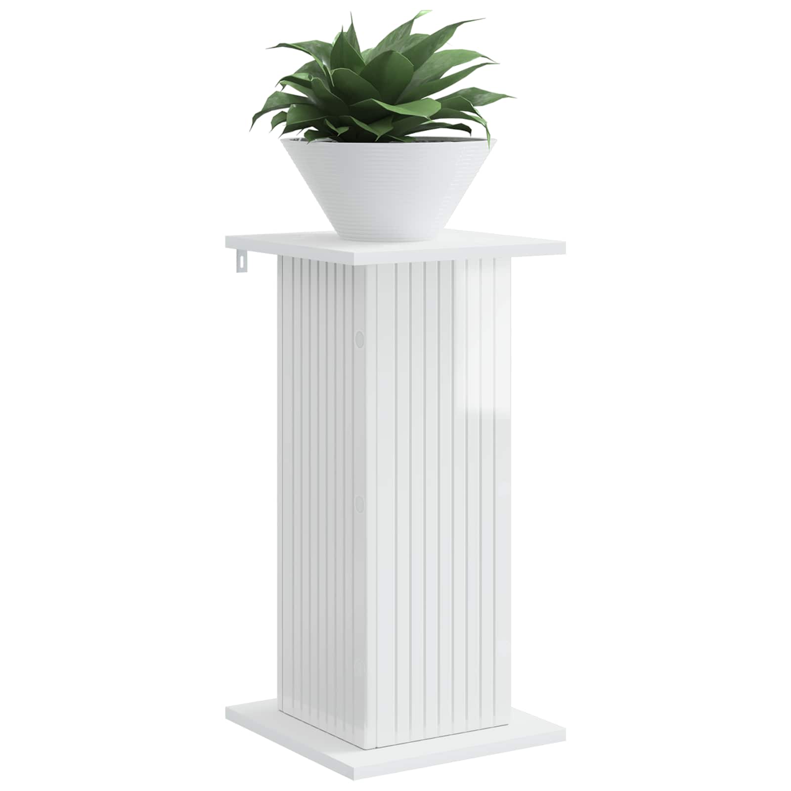 Plantenstandaard Hoogglans Wit 30,5 x 30 x 60,5 cm Bewerkt hout is nu te koop bij PeponiXL, paradijselijk wonen!