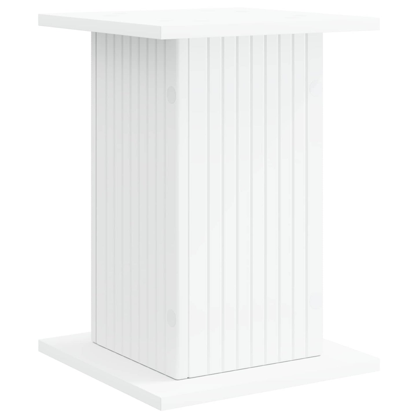Plantenstandaard 2 pcs Wit 30,5 x 30 x 43 cm Bewerkt hout is nu te koop bij PeponiXL, paradijselijk wonen!