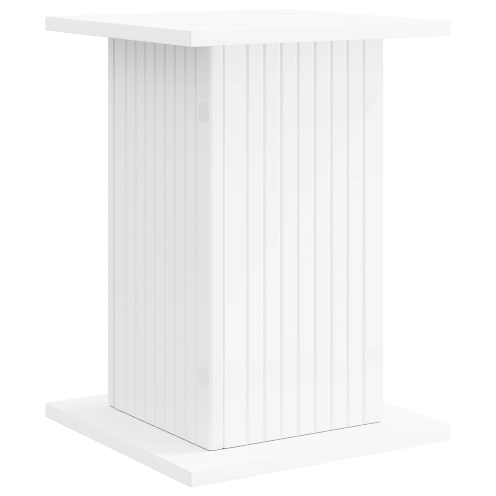 Plantenstandaard 2 pcs Wit 30,5 x 30 x 43 cm Bewerkt hout is nu te koop bij PeponiXL, paradijselijk wonen!