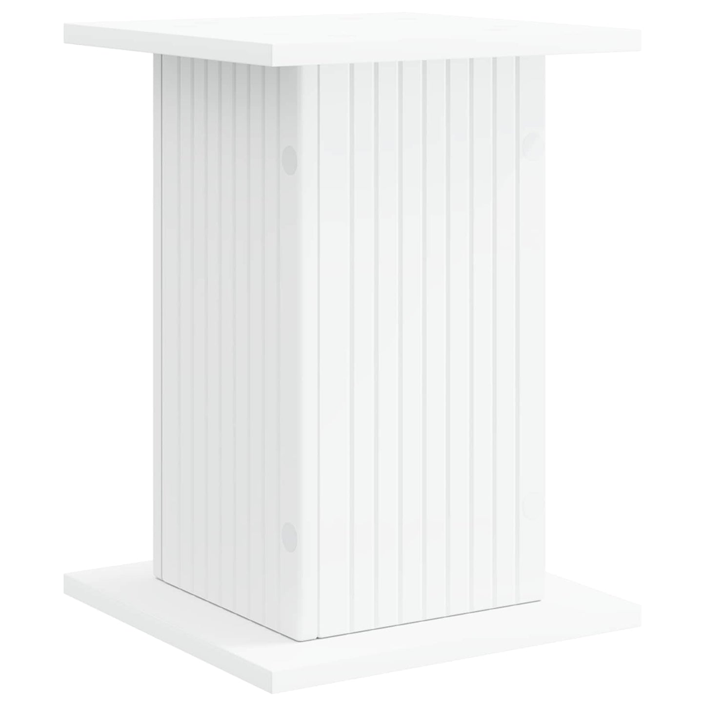 Plantenstandaard 2 pcs Wit 30,5 x 30 x 43 cm Bewerkt hout is nu te koop bij PeponiXL, paradijselijk wonen!