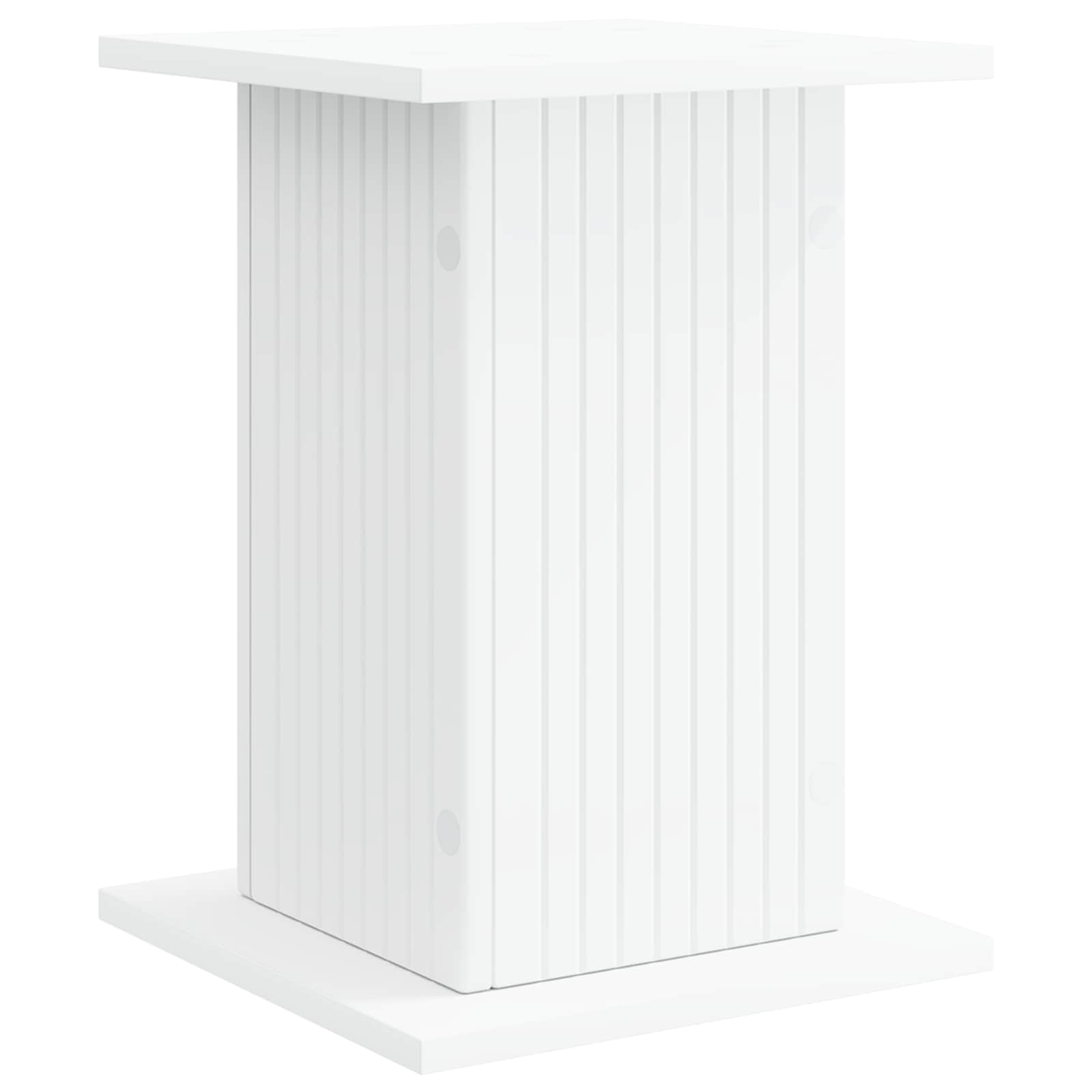 Plantenstandaard 2 pcs Wit 30,5 x 30 x 43 cm Bewerkt hout is nu te koop bij PeponiXL, paradijselijk wonen!
