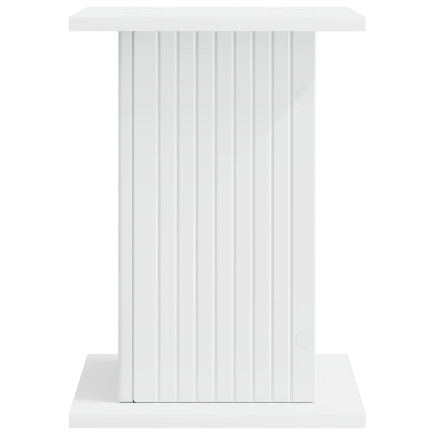Plantenstandaard 2 pcs Wit 30,5 x 30 x 43 cm Bewerkt hout is nu te koop bij PeponiXL, paradijselijk wonen!