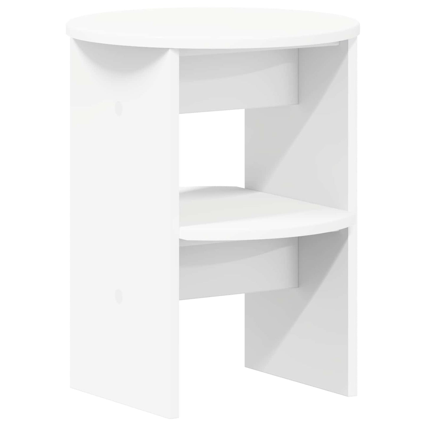 Bijzetkast 2 pcs Wit Ø40 x 50 cm Geconstrueerd hout is nu te koop bij PeponiXL, paradijselijk wonen!
