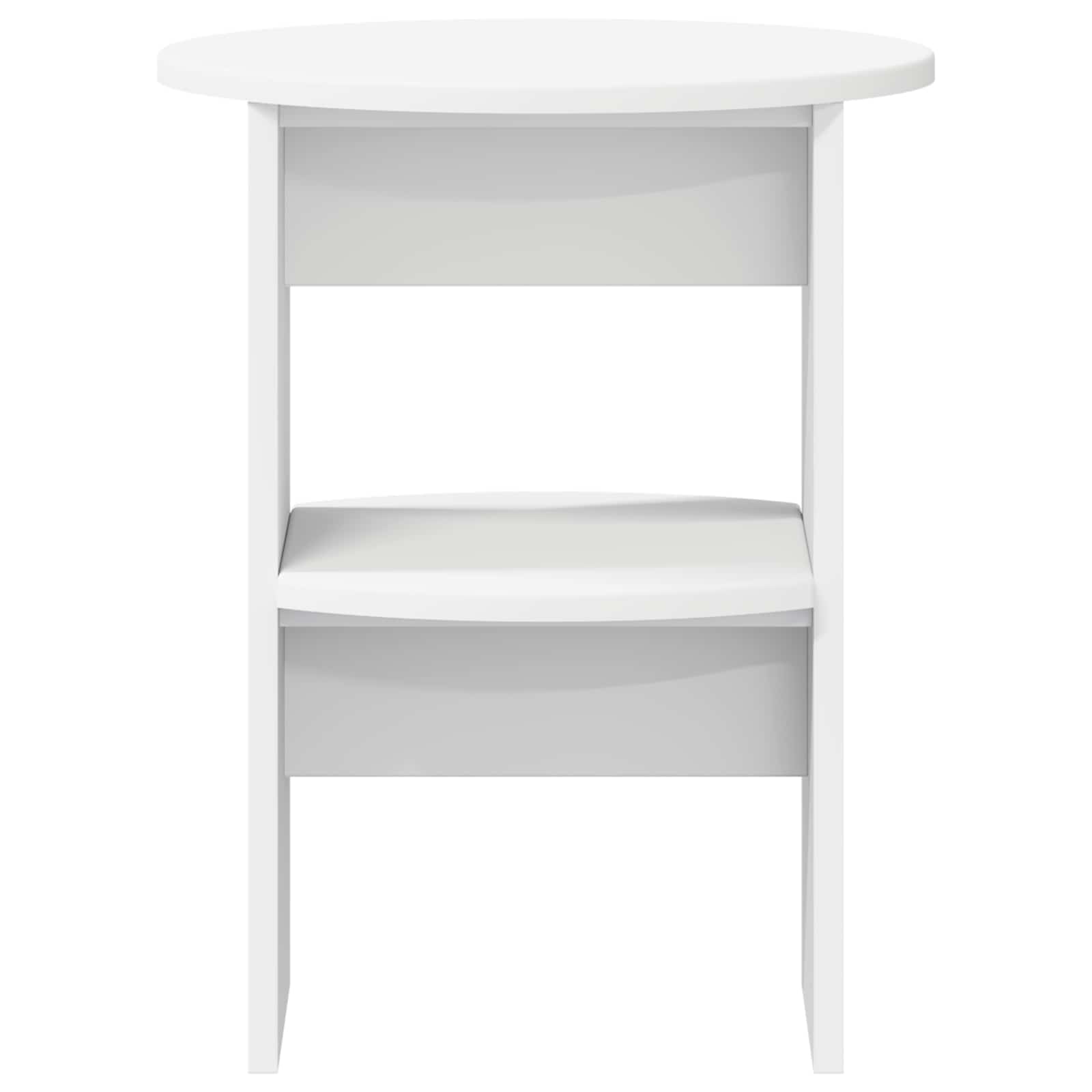 Bijzetkast 2 pcs Wit Ø40 x 50 cm Geconstrueerd hout is nu te koop bij PeponiXL, paradijselijk wonen!