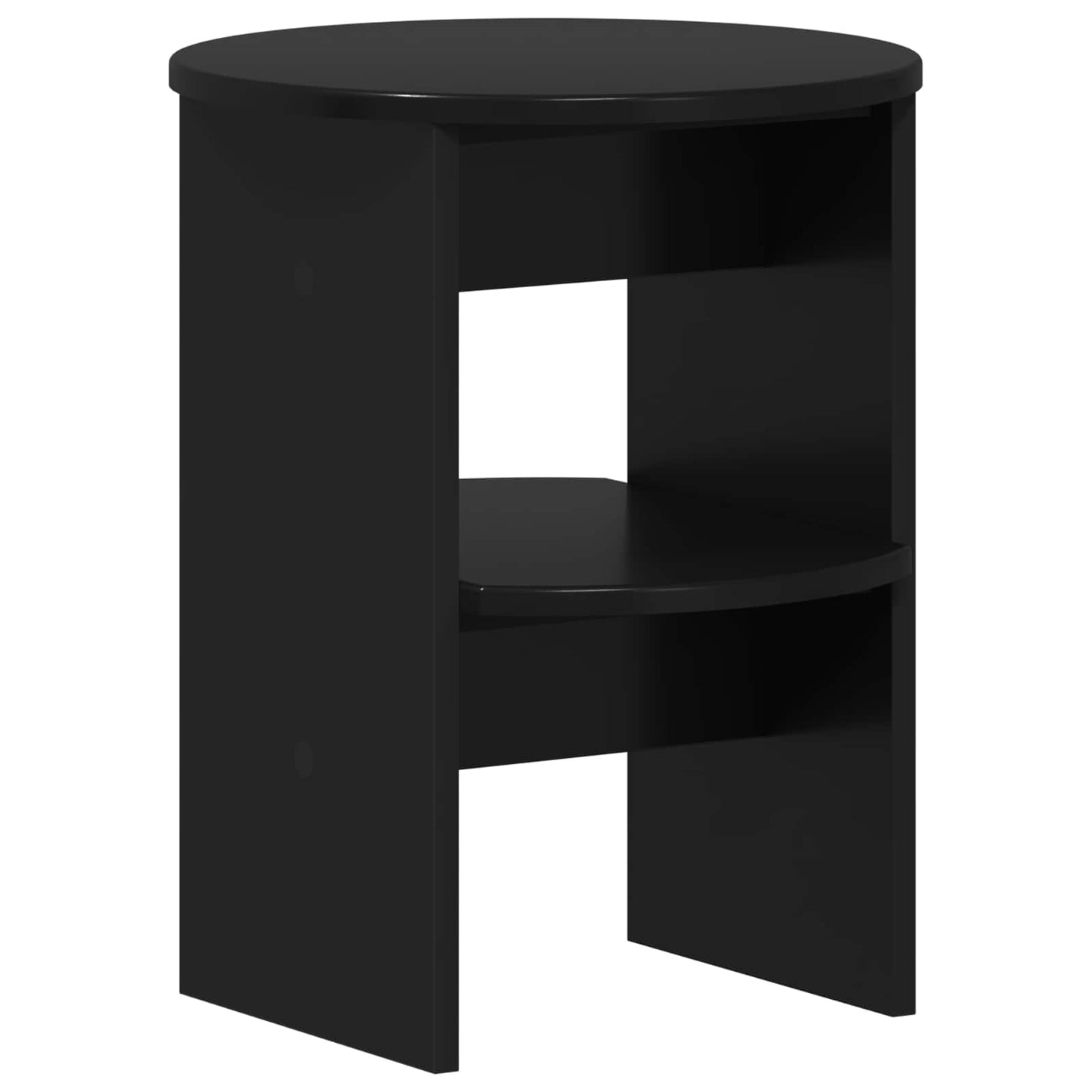 Bijzetkast 2 pcs Zwart Ø40 x 50 cm Geconstrueerd hout is nu te koop bij PeponiXL, paradijselijk wonen!