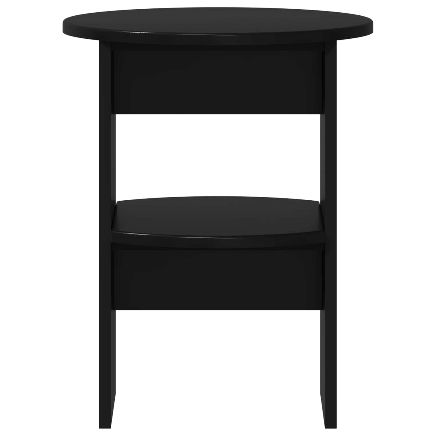 Bijzetkast 2 pcs Zwart Ø40 x 50 cm Geconstrueerd hout is nu te koop bij PeponiXL, paradijselijk wonen!
