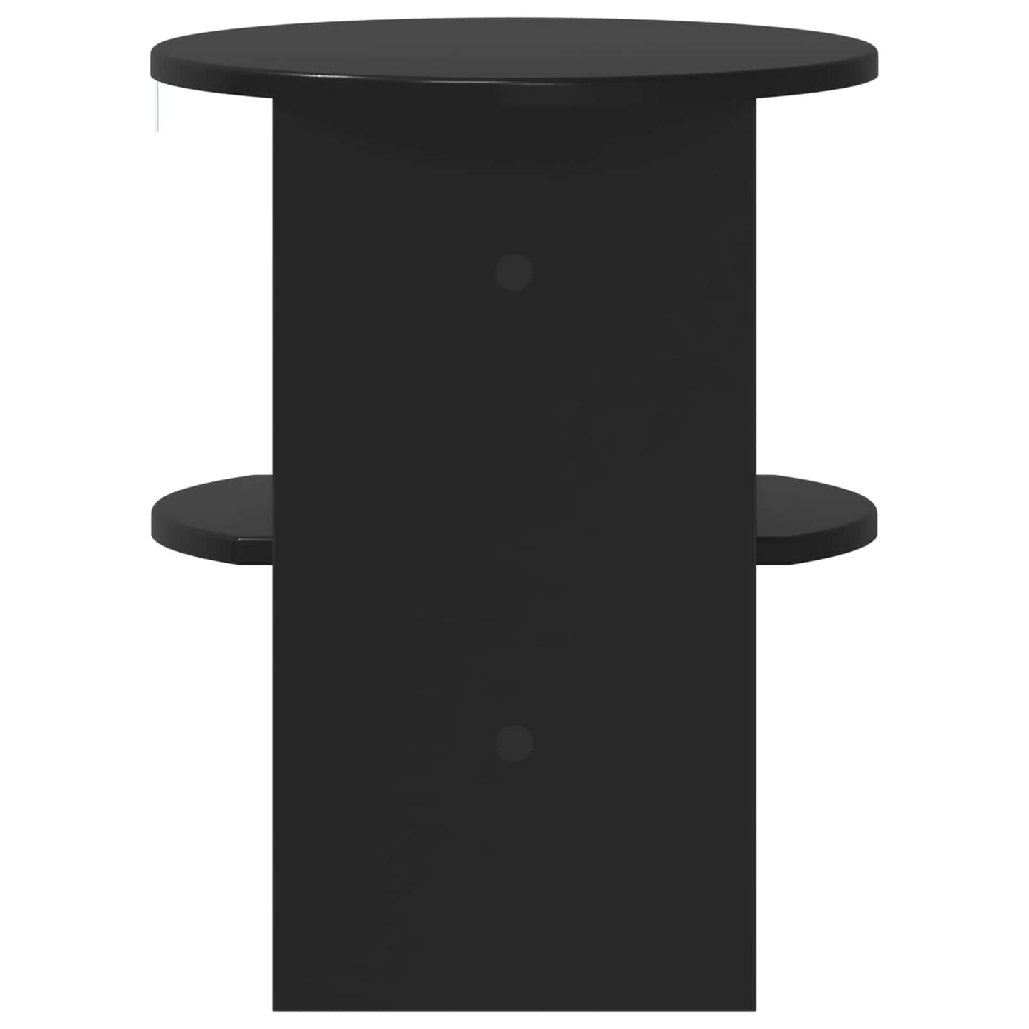 Bijzetkast 2 pcs Zwart Ø40 x 50 cm Geconstrueerd hout is nu te koop bij PeponiXL, paradijselijk wonen!