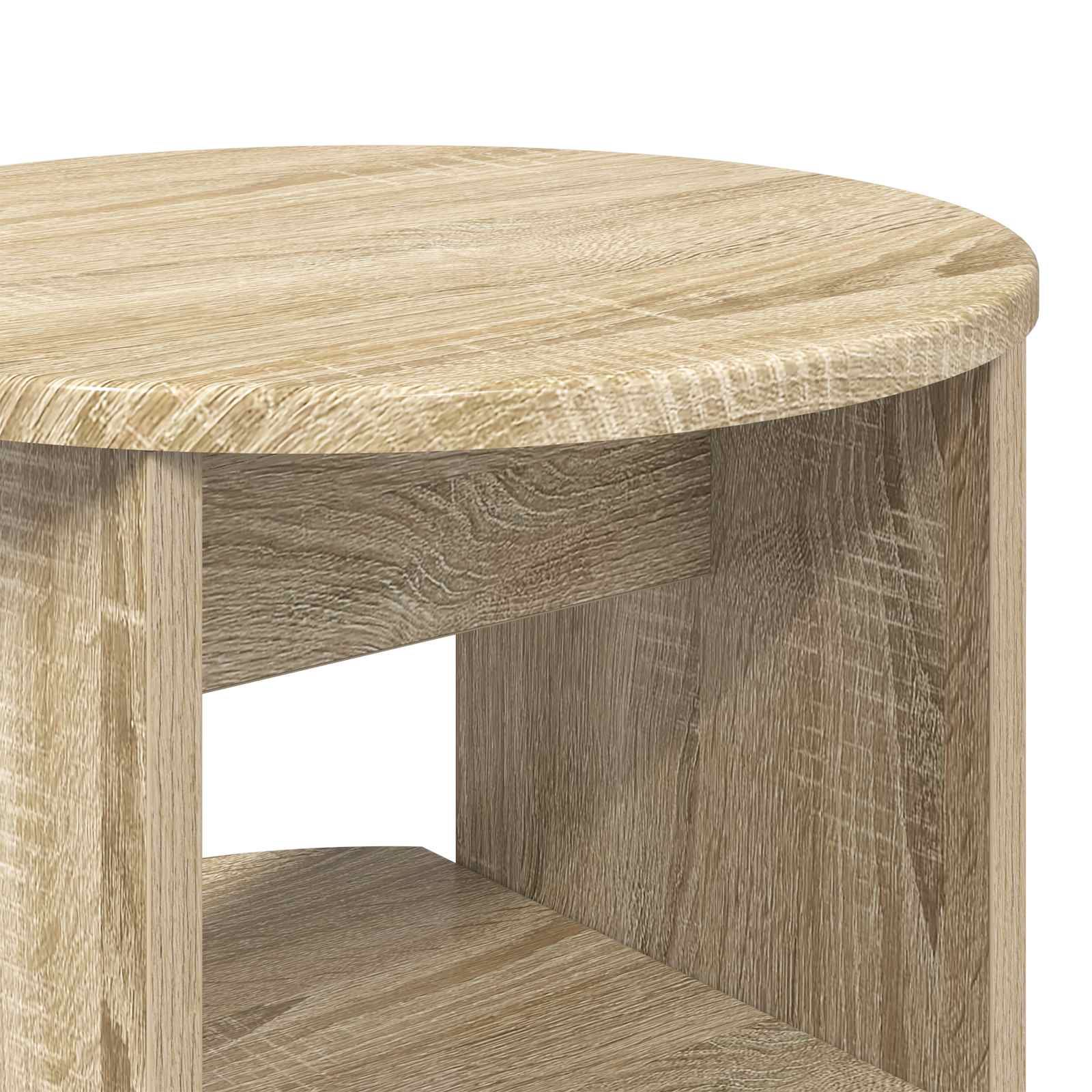 Bijzetkast Sonoma Eiken Ø40 x 50 cm Geconstrueerd hout is nu te koop bij PeponiXL, paradijselijk wonen!