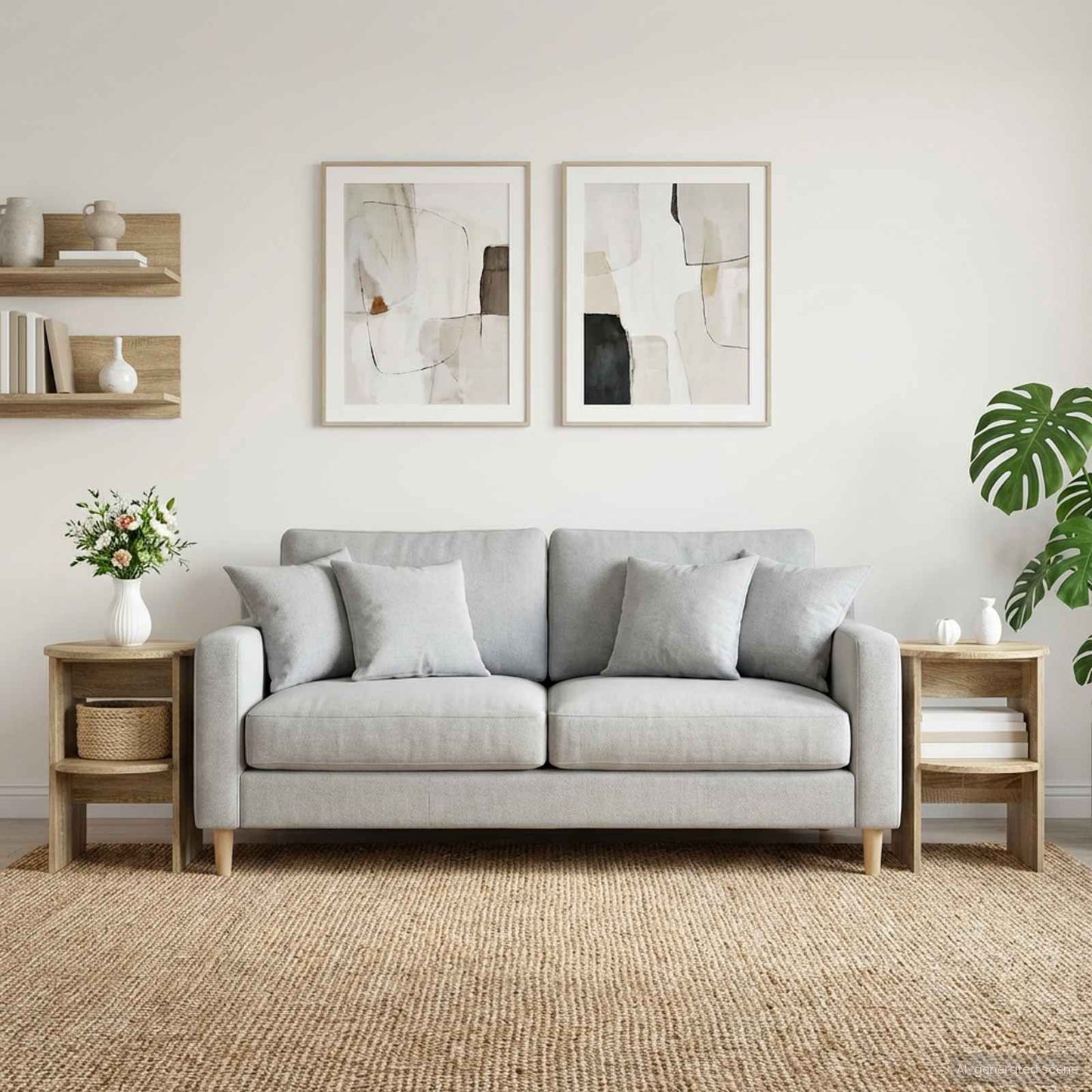 Bijzetkast 2 pcs Sonoma Eiken Ø40 x 50 cm Geconstrueerd hout is nu te koop bij PeponiXL, paradijselijk wonen!