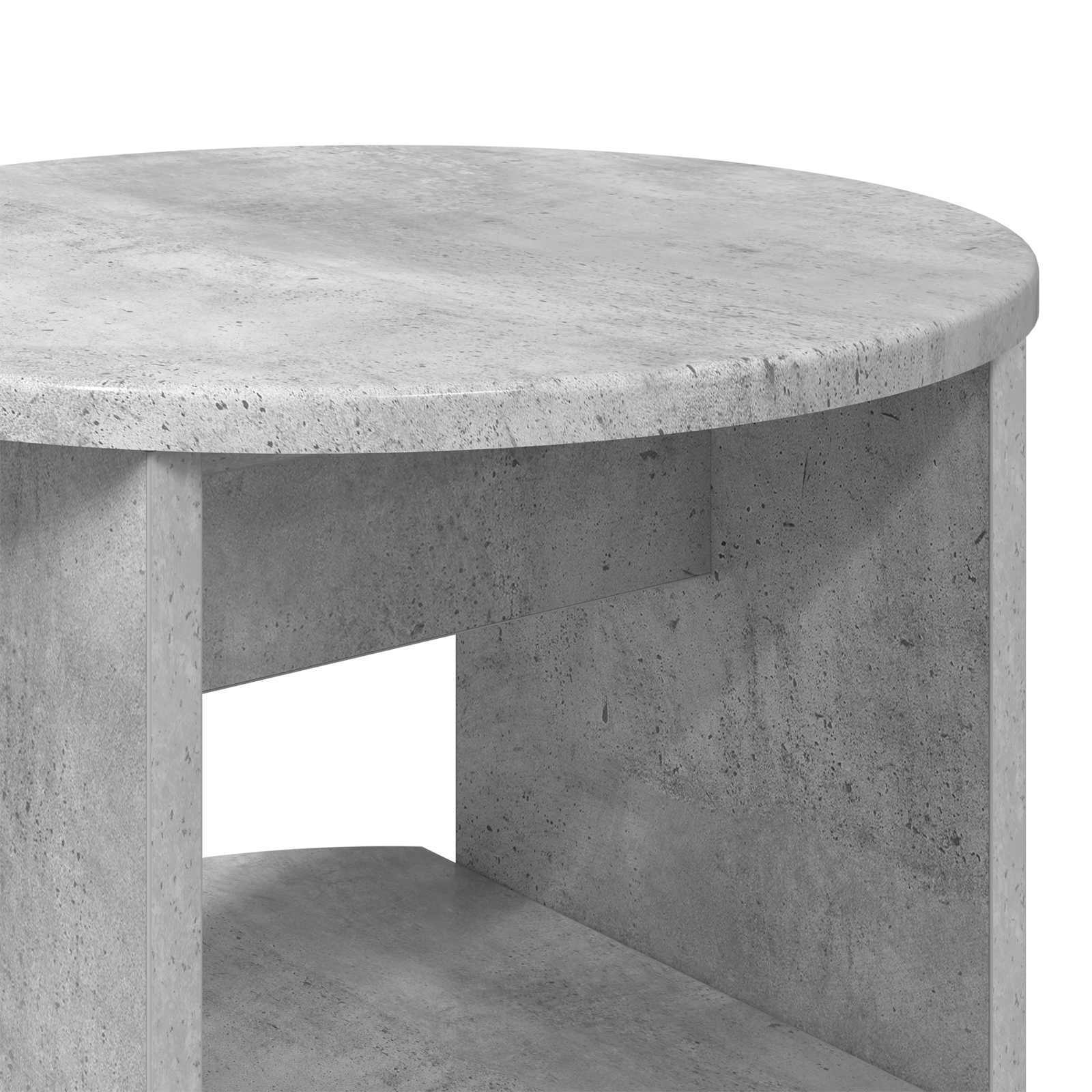 Bijzetkast 2 pcs Beton Grijs Ø40 x 50 cm Geconstrueerd hout is nu te koop bij PeponiXL, paradijselijk wonen!