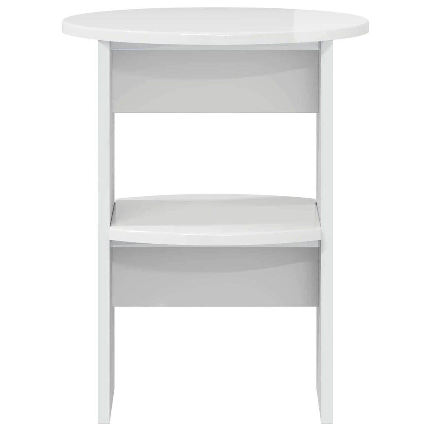 Bijzetkast 2 pcs Hoogglans Wit Ø40 x 50 cm Geconstrueerd hout is nu te koop bij PeponiXL, paradijselijk wonen!