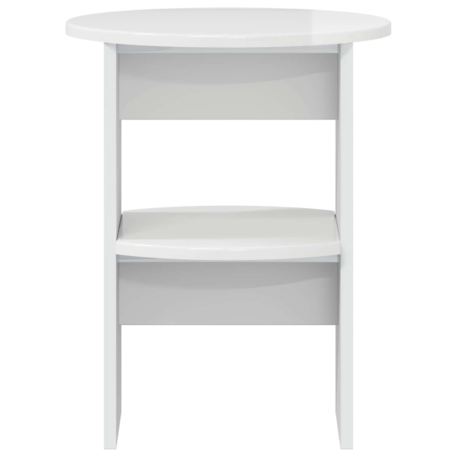 Bijzetkast 2 pcs Hoogglans Wit Ø40 x 50 cm Geconstrueerd hout is nu te koop bij PeponiXL, paradijselijk wonen!