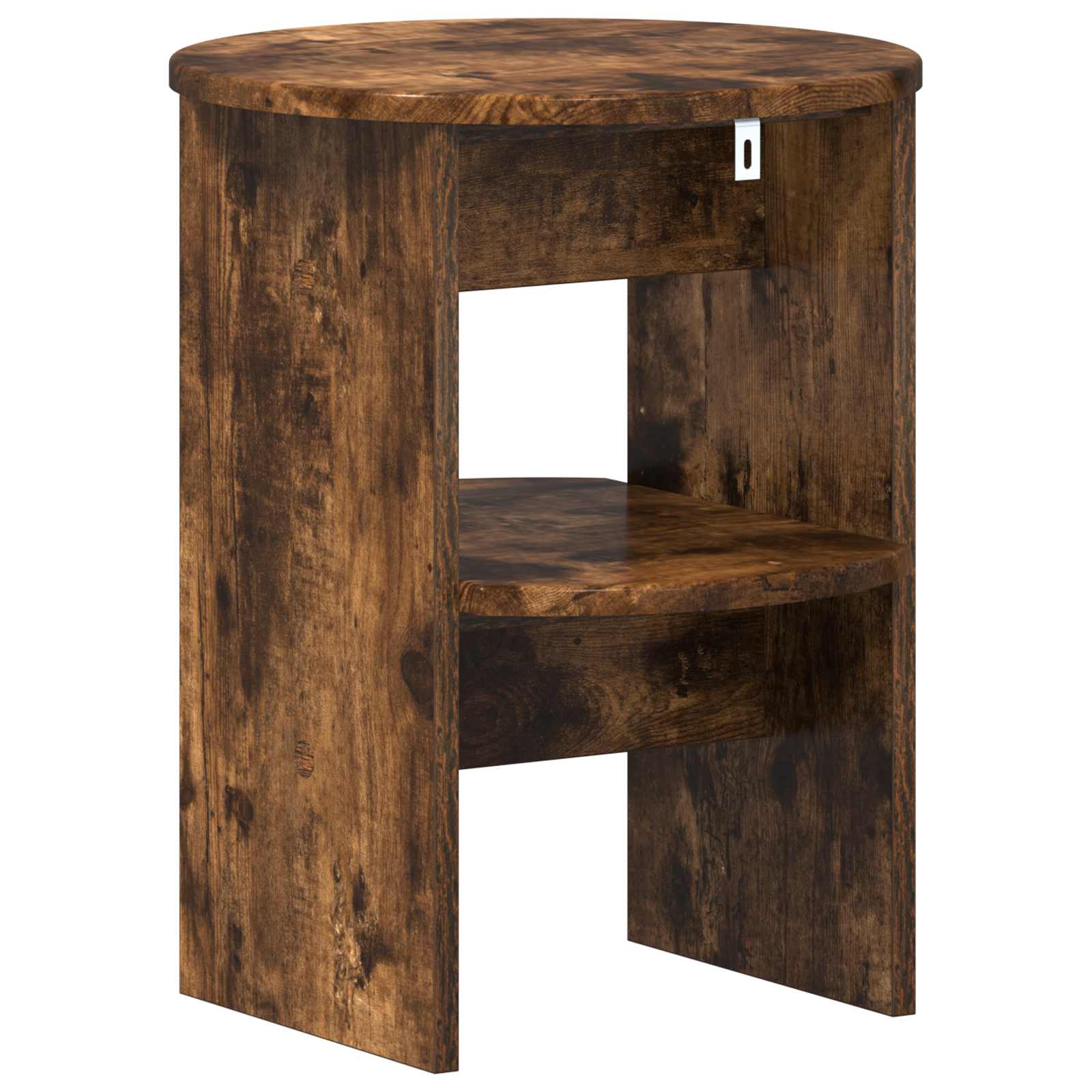 Bijzetkast Gerookte Eik Ø40 x 50 cm Geconstrueerd hout is nu te koop bij PeponiXL, paradijselijk wonen!