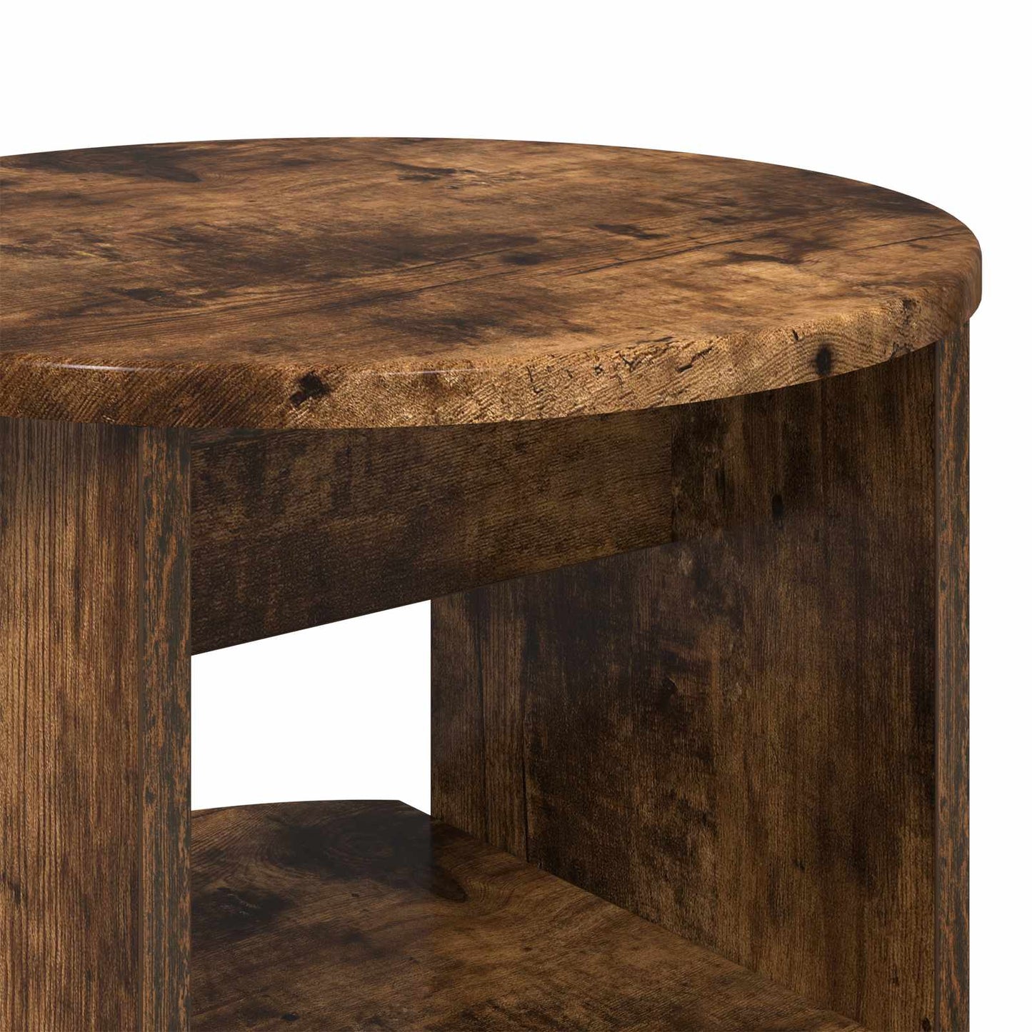 Bijzetkast 2 pcs Gerookte Eik Ø40 x 50 cm Geconstrueerd hout is nu te koop bij PeponiXL, paradijselijk wonen!