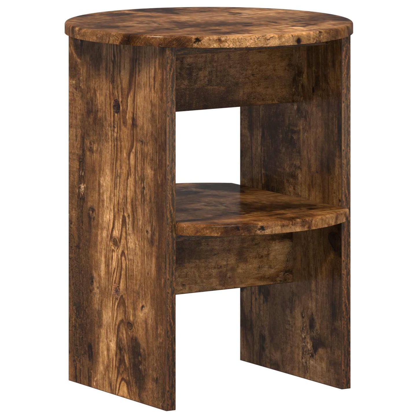 Bijzetkast 2 pcs Gerookte Eik Ø40 x 50 cm Geconstrueerd hout is nu te koop bij PeponiXL, paradijselijk wonen!