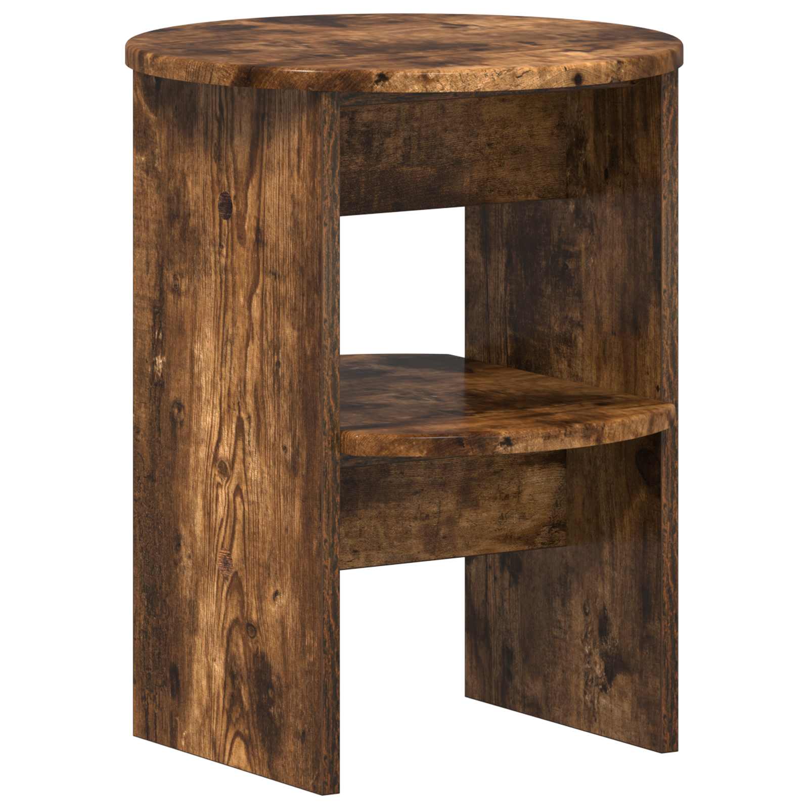 Bijzetkast 2 pcs Gerookte Eik Ø40 x 50 cm Geconstrueerd hout is nu te koop bij PeponiXL, paradijselijk wonen!