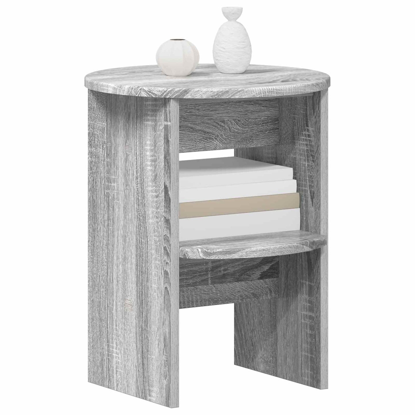 Bijzetkast Grijze Sonoma Ø40 x 50 cm Geconstrueerd hout is nu te koop bij PeponiXL, paradijselijk wonen!