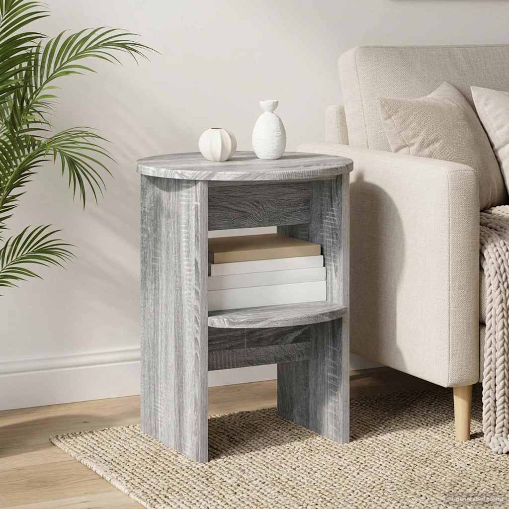 Bijzetkast 2 pcs Grijze Sonoma Ø40 x 50 cm Geconstrueerd hout is nu te koop bij PeponiXL, paradijselijk wonen!