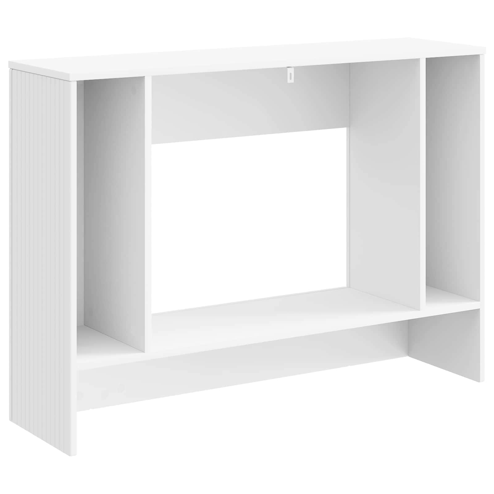 Wandtafel Gestreept Wit 101 x 29 x 74 cm Geconstrueerd hout is nu te koop bij PeponiXL, paradijselijk wonen!