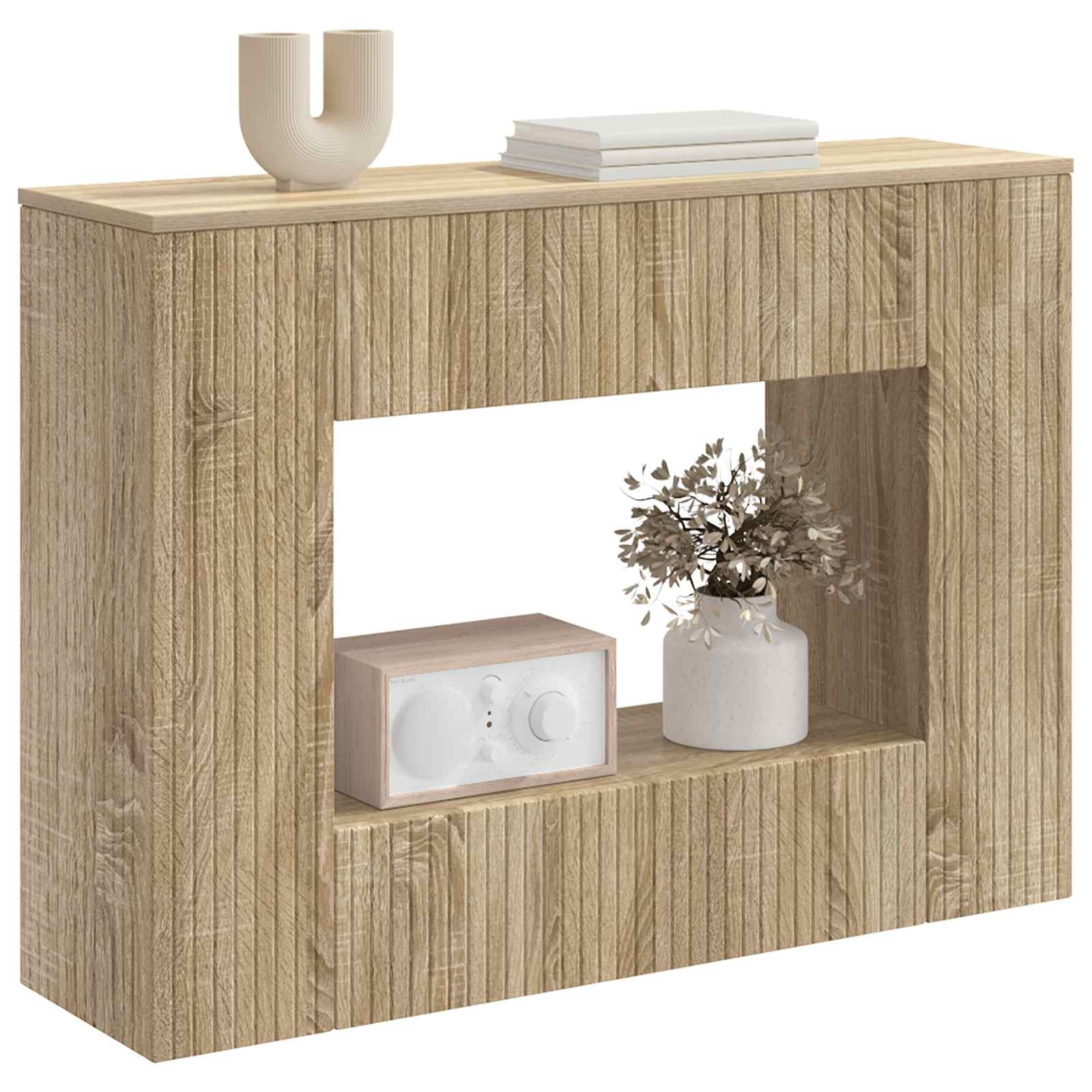Wandtafel Sonoma Eiken 101 x 29 x 74 cm Geconstrueerd hout is nu te koop bij PeponiXL, paradijselijk wonen!