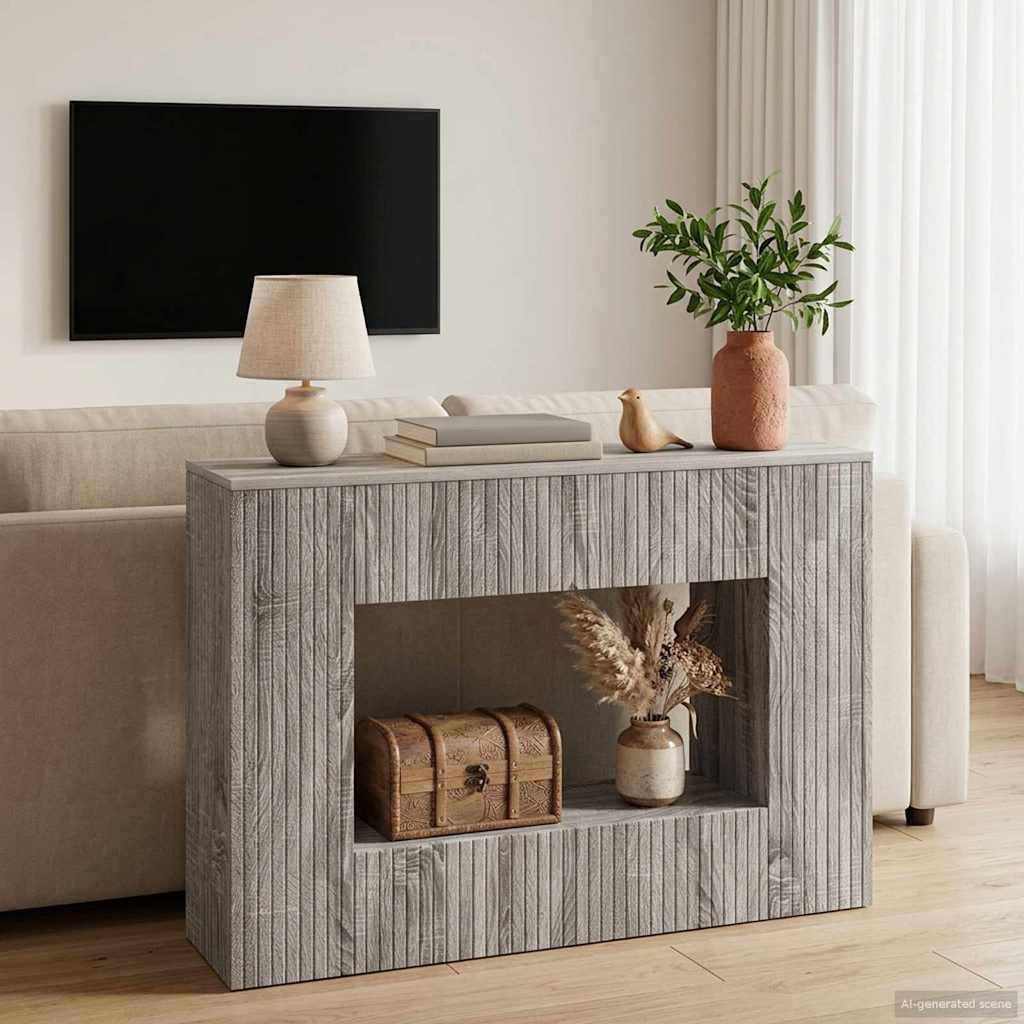 Wandtafel Grijze Sonoma 101 x 29 x 74 cm Geconstrueerd hout is nu te koop bij PeponiXL, paradijselijk wonen!