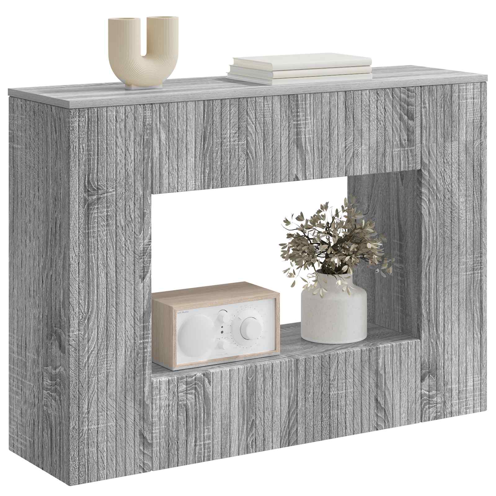 Wandtafel Grijze Sonoma 101 x 29 x 74 cm Geconstrueerd hout is nu te koop bij PeponiXL, paradijselijk wonen!