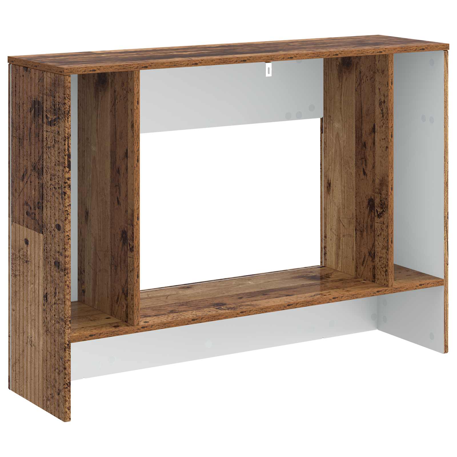 Wandtafel Gestreept Oudhout 101 x 29 x 74 cm Geconstrueerd hout is nu te koop bij PeponiXL, paradijselijk wonen!