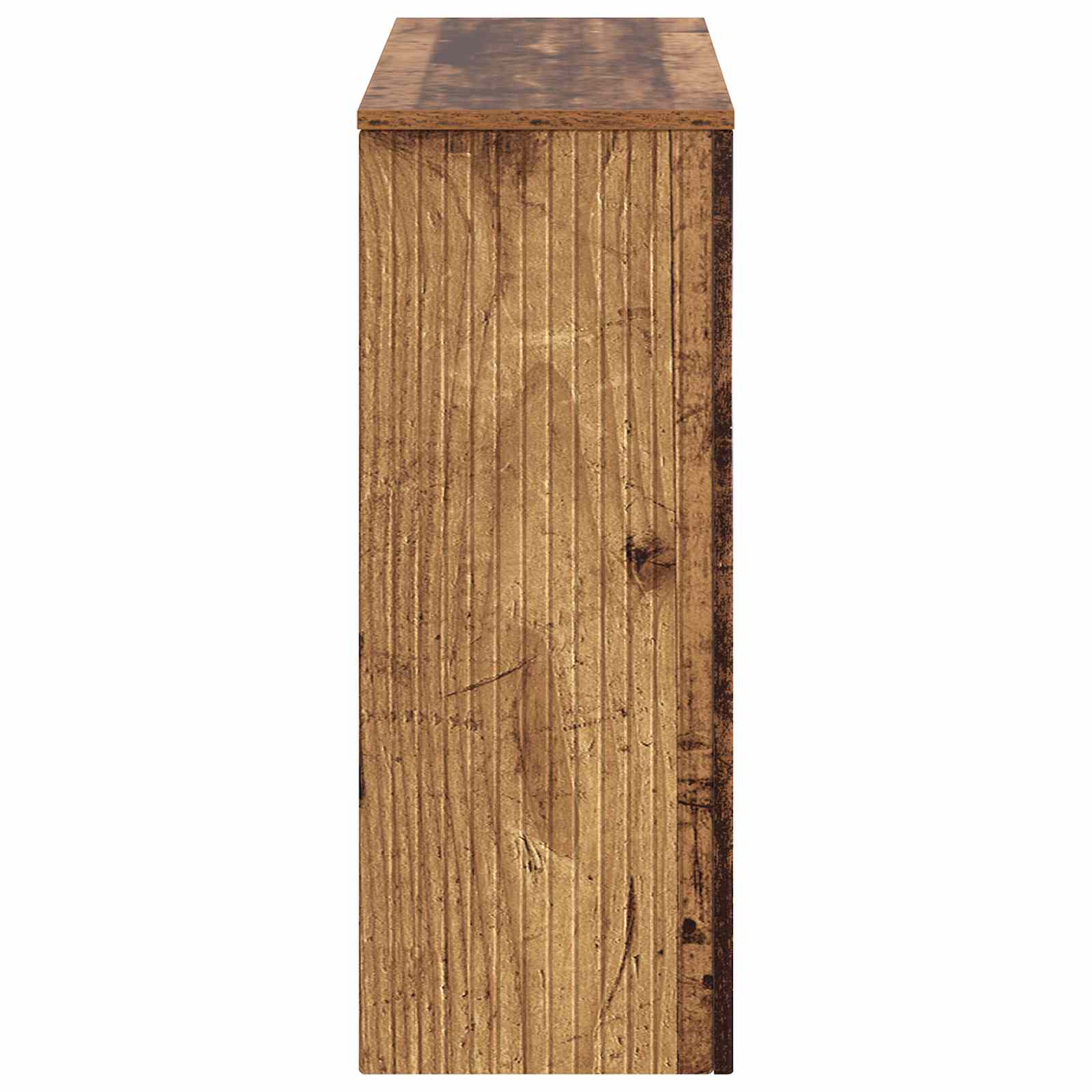 Wandtafel Gestreept Oudhout 101 x 29 x 74 cm Geconstrueerd hout is nu te koop bij PeponiXL, paradijselijk wonen!