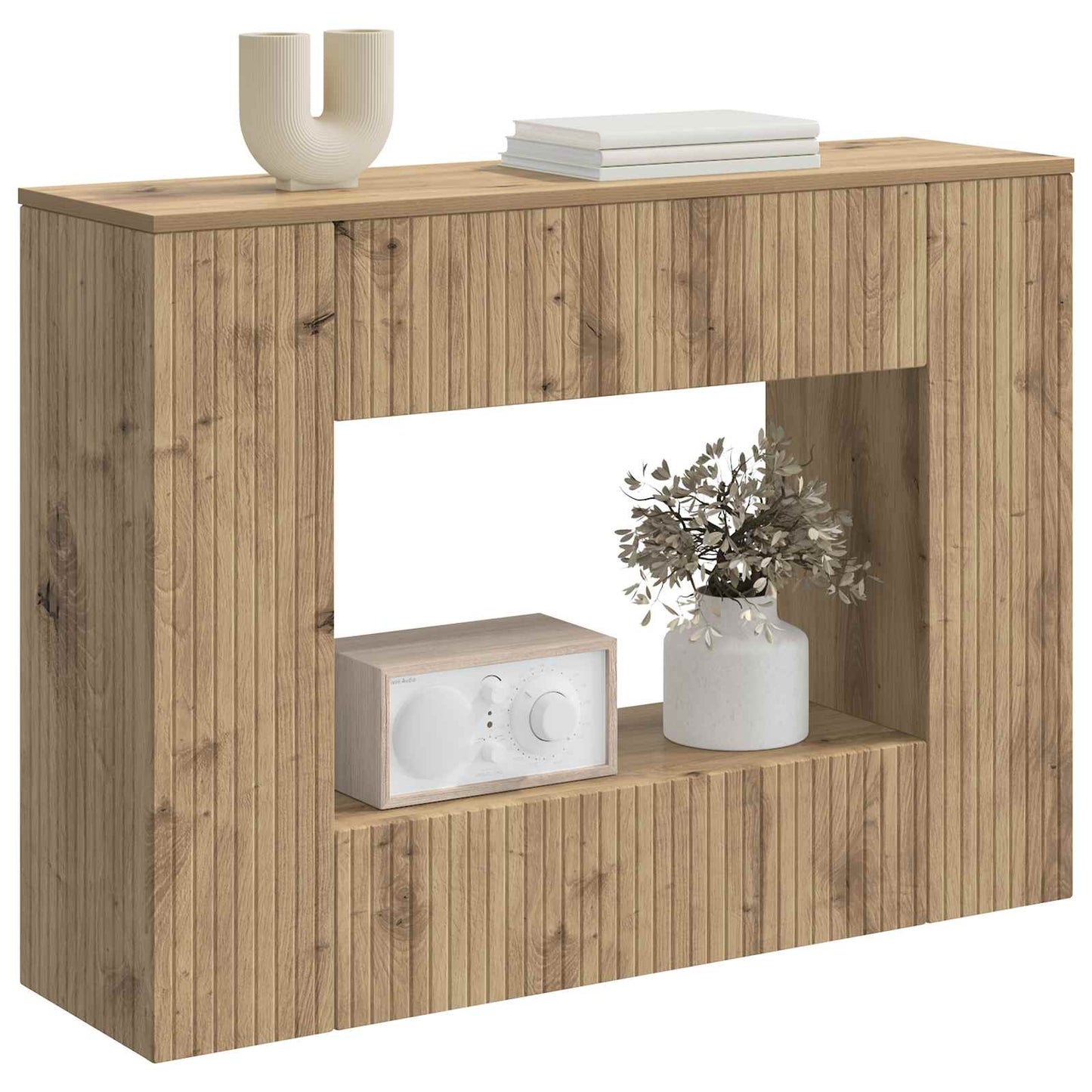 Wandtafel Artisan Eik 101 x 29 x 74 cm Geconstrueerd hout is nu te koop bij PeponiXL, paradijselijk wonen!