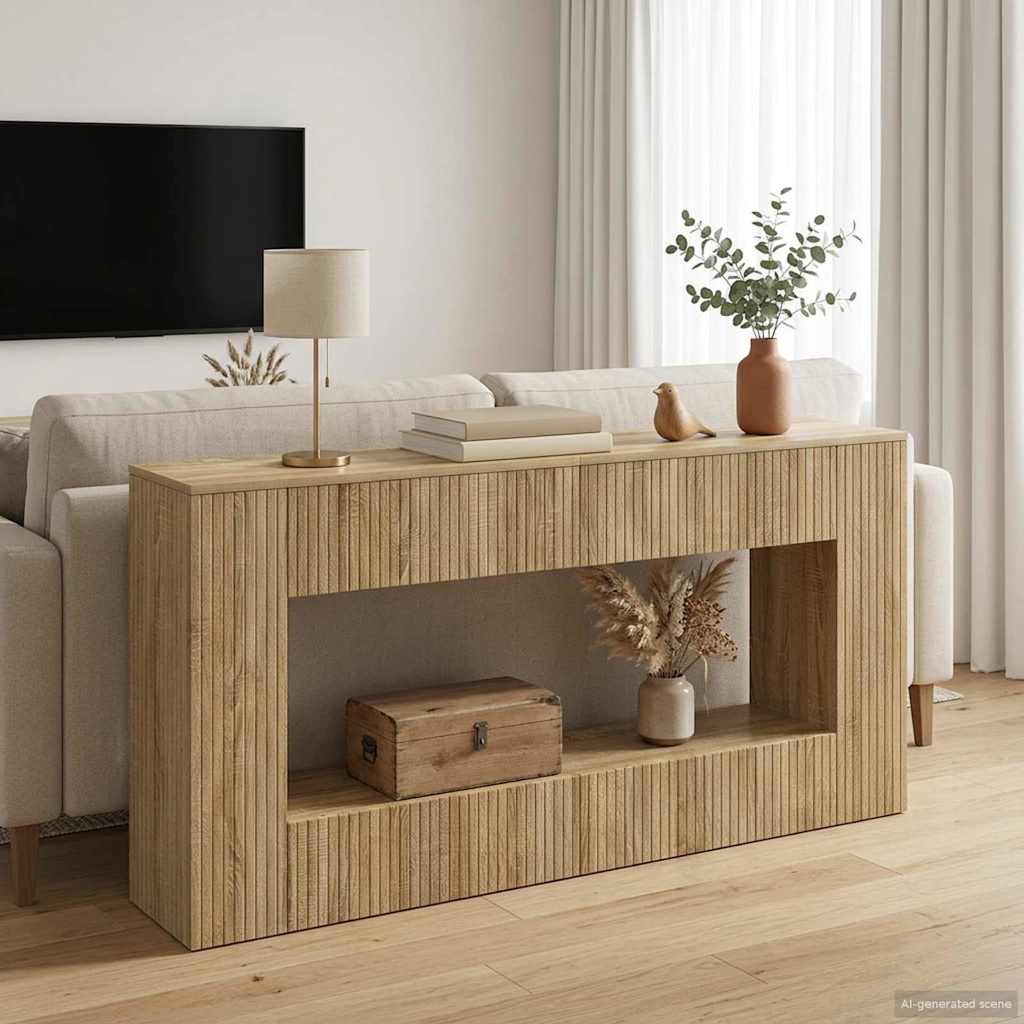 Wandtafel Sonoma Eiken 155 x 29 x 74 cm Geconstrueerd hout is nu te koop bij PeponiXL, paradijselijk wonen!