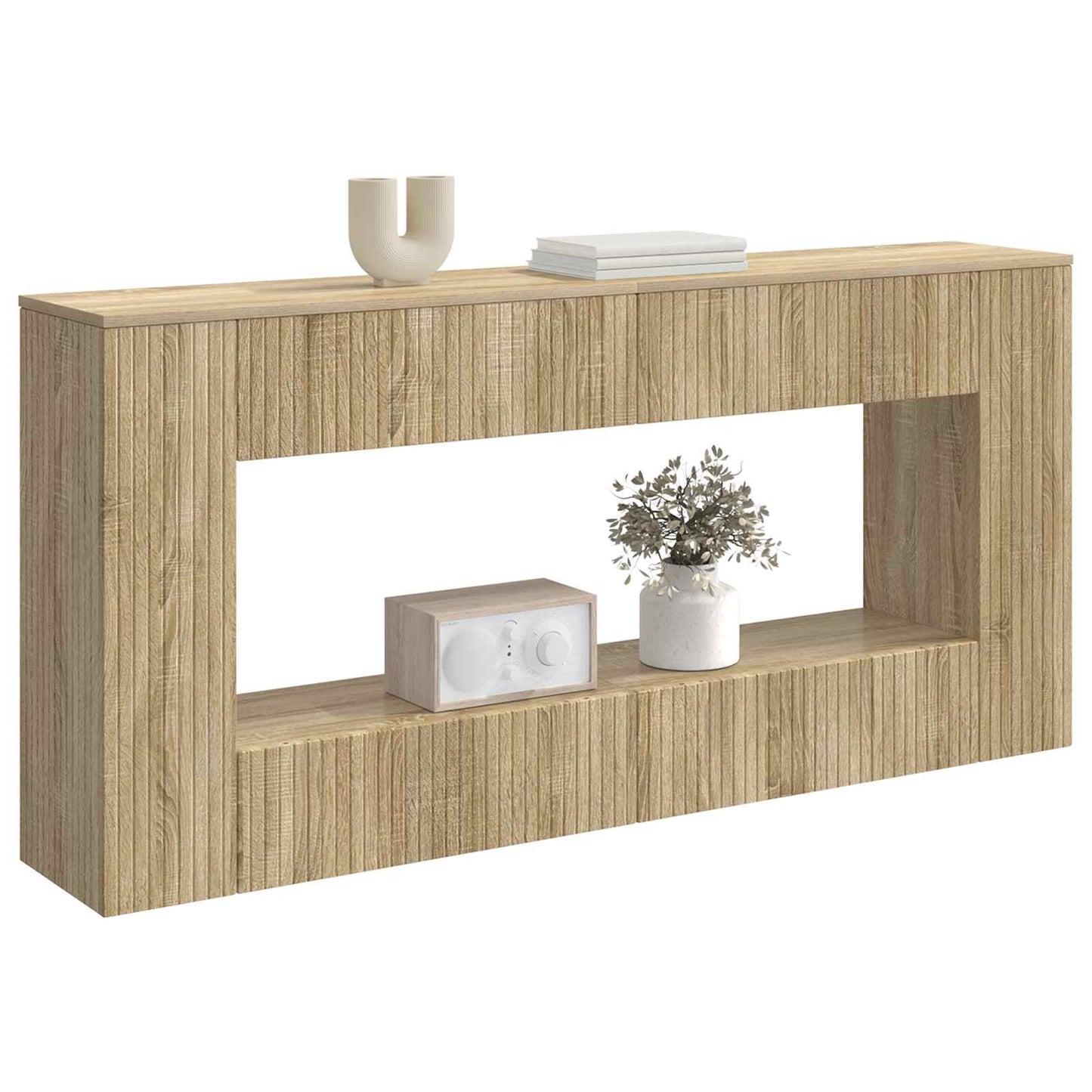 Wandtafel Sonoma Eiken 155 x 29 x 74 cm Geconstrueerd hout is nu te koop bij PeponiXL, paradijselijk wonen!
