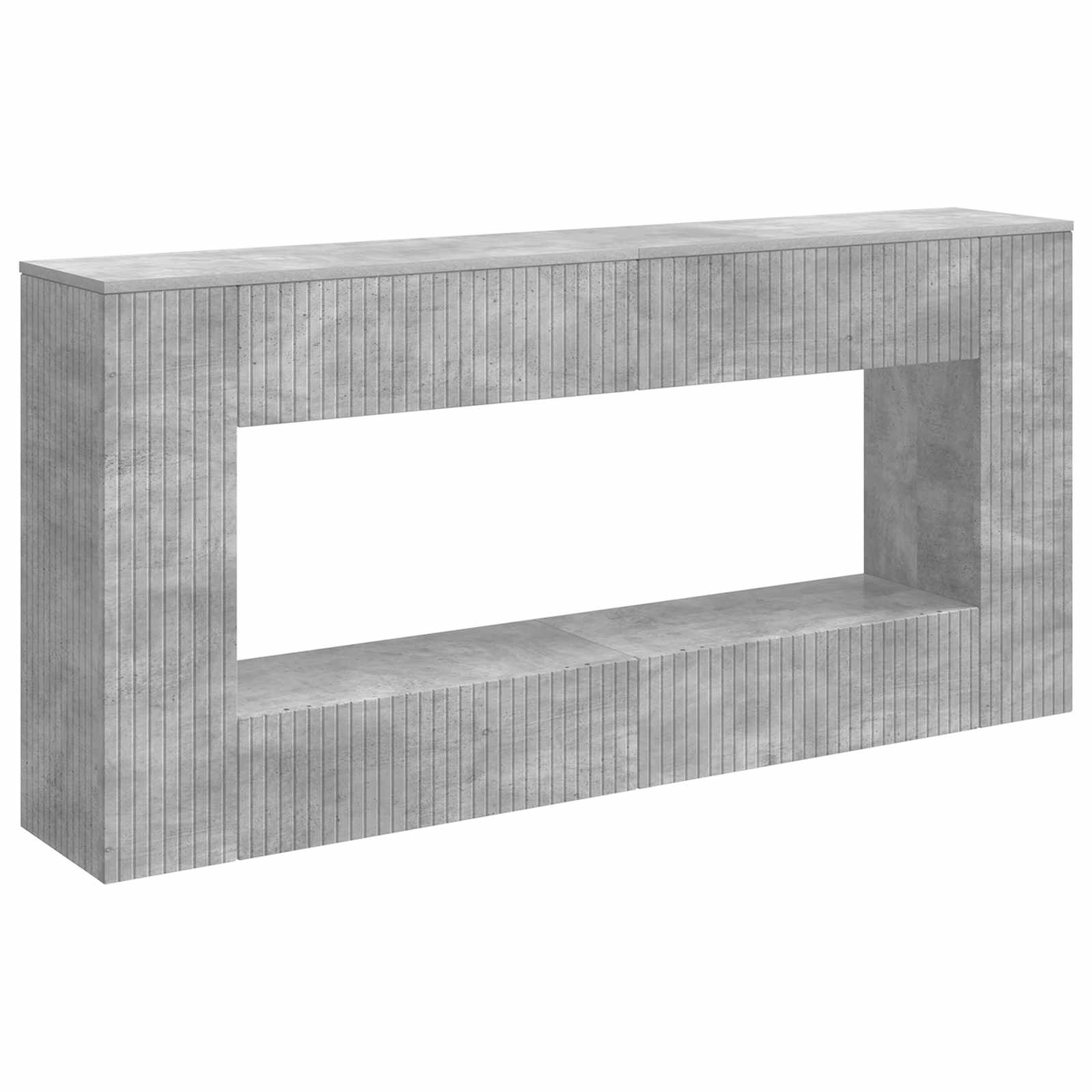 Wandtafel Beton Grijs 155 x 29 x 74 cm Geconstrueerd hout is nu te koop bij PeponiXL, paradijselijk wonen!