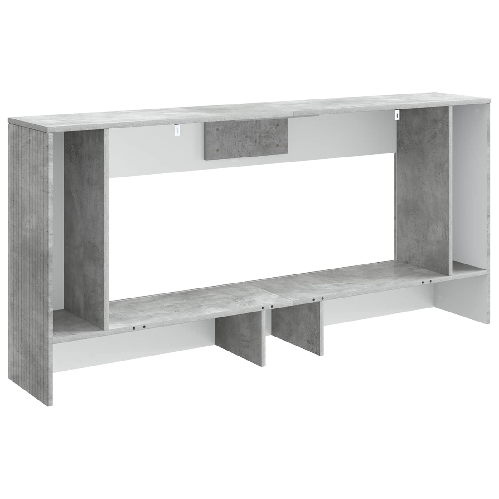 Wandtafel Beton Grijs 155 x 29 x 74 cm Geconstrueerd hout is nu te koop bij PeponiXL, paradijselijk wonen!
