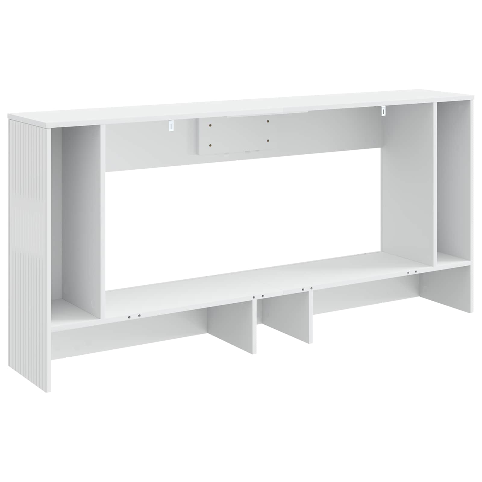 Wandtafel Hoogglans Wit 155 x 29 x 74 cm Geconstrueerd hout is nu te koop bij PeponiXL, paradijselijk wonen!