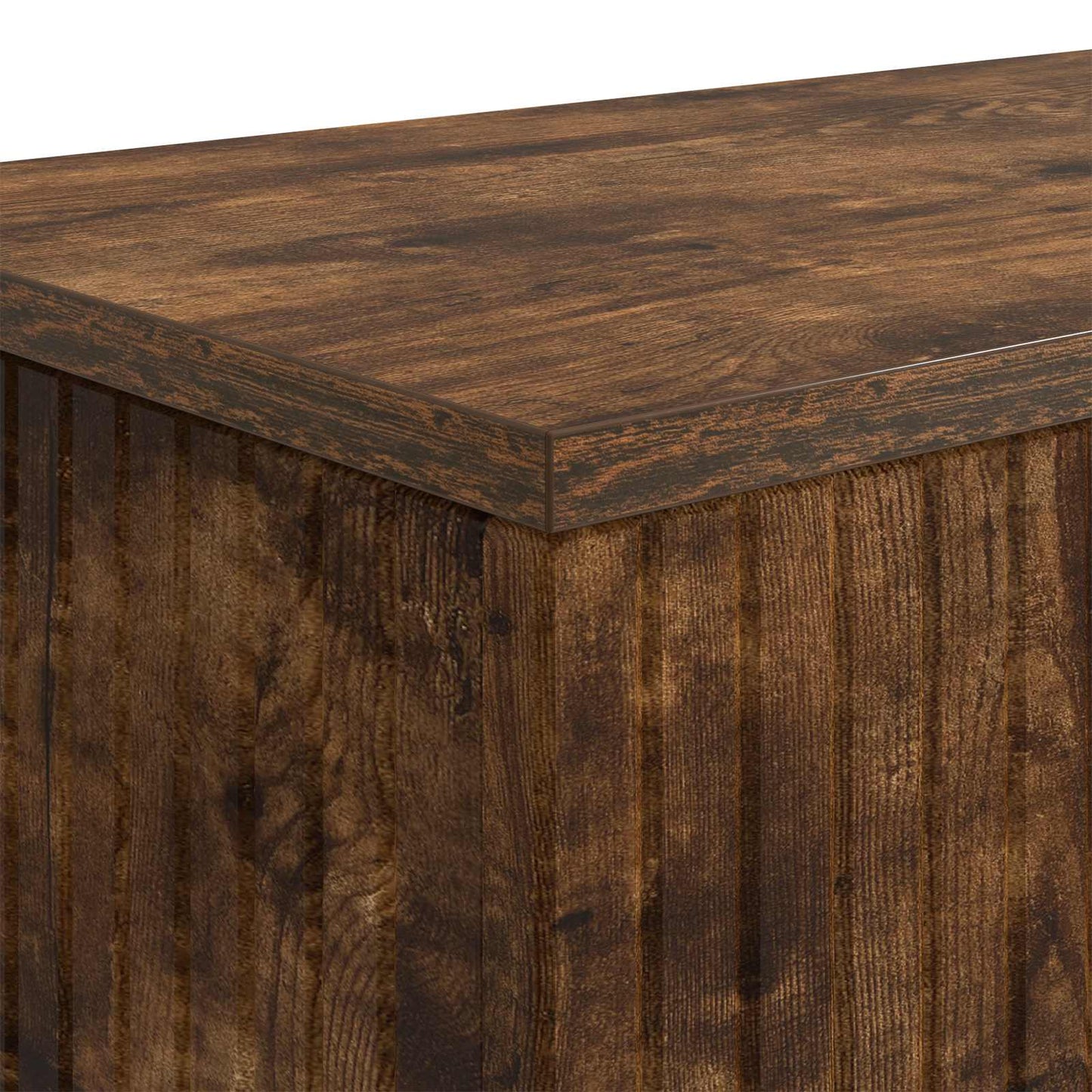 Wandtafel Gerookte Eik 155 x 29 x 74 cm Geconstrueerd hout is nu te koop bij PeponiXL, paradijselijk wonen!