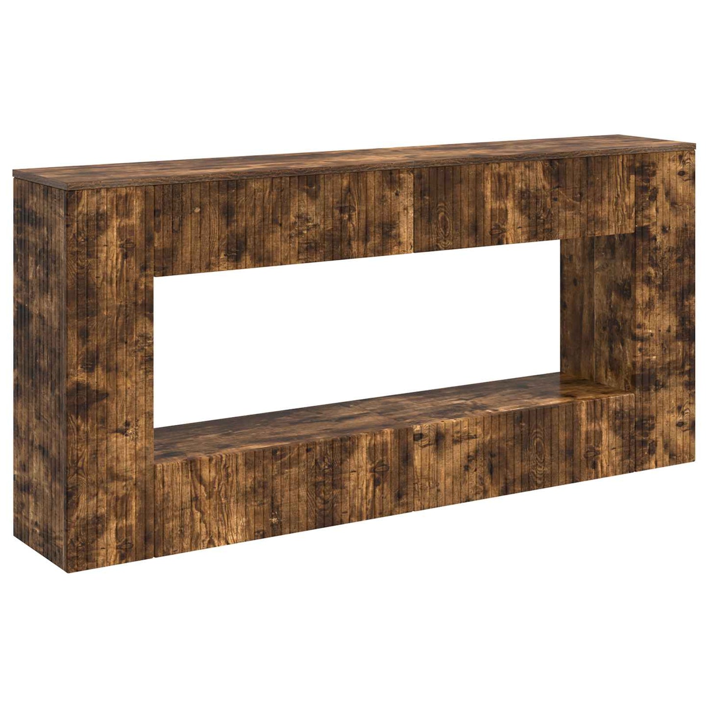 Wandtafel Gerookte Eik 155 x 29 x 74 cm Geconstrueerd hout is nu te koop bij PeponiXL, paradijselijk wonen!
