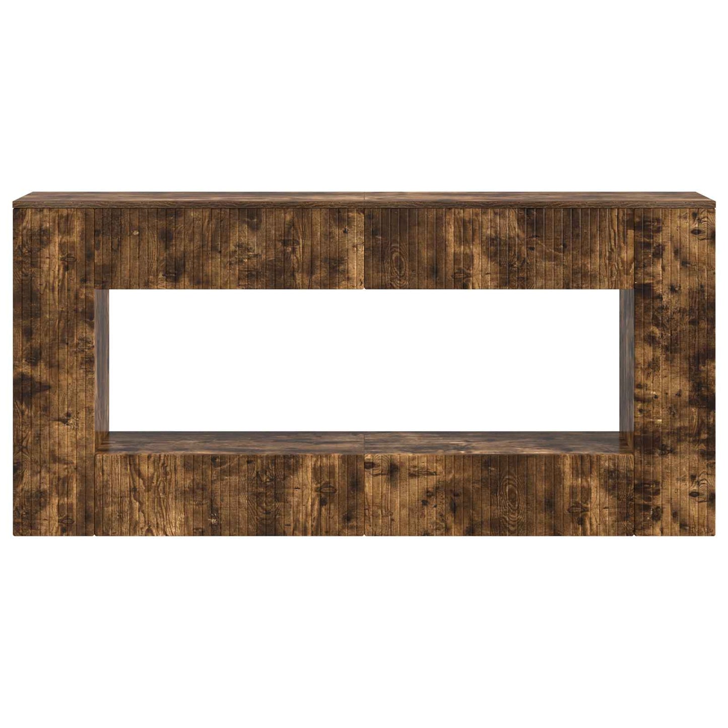 Wandtafel Gerookte Eik 155 x 29 x 74 cm Geconstrueerd hout is nu te koop bij PeponiXL, paradijselijk wonen!