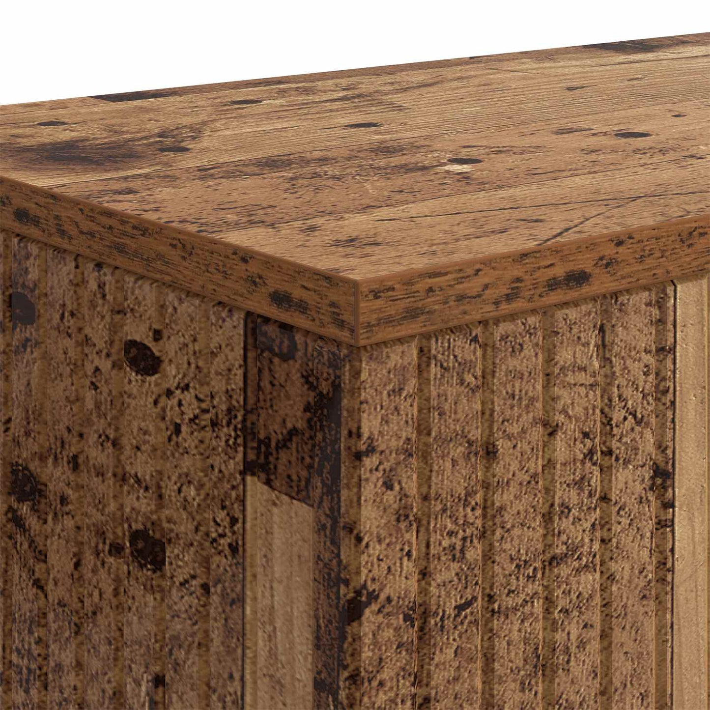 Wandtafel Gestreept Oudhout 155 x 29 x 74 cm Geconstrueerd hout is nu te koop bij PeponiXL, paradijselijk wonen!