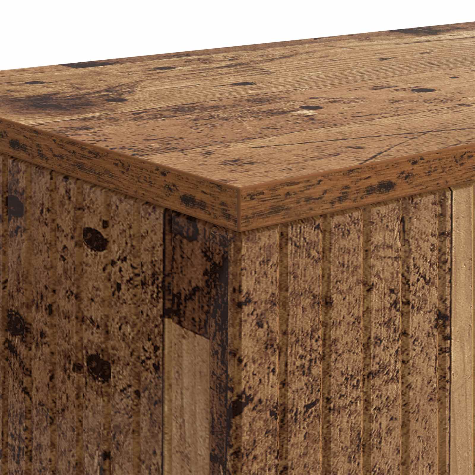 Wandtafel Gestreept Oudhout 155 x 29 x 74 cm Geconstrueerd hout is nu te koop bij PeponiXL, paradijselijk wonen!
