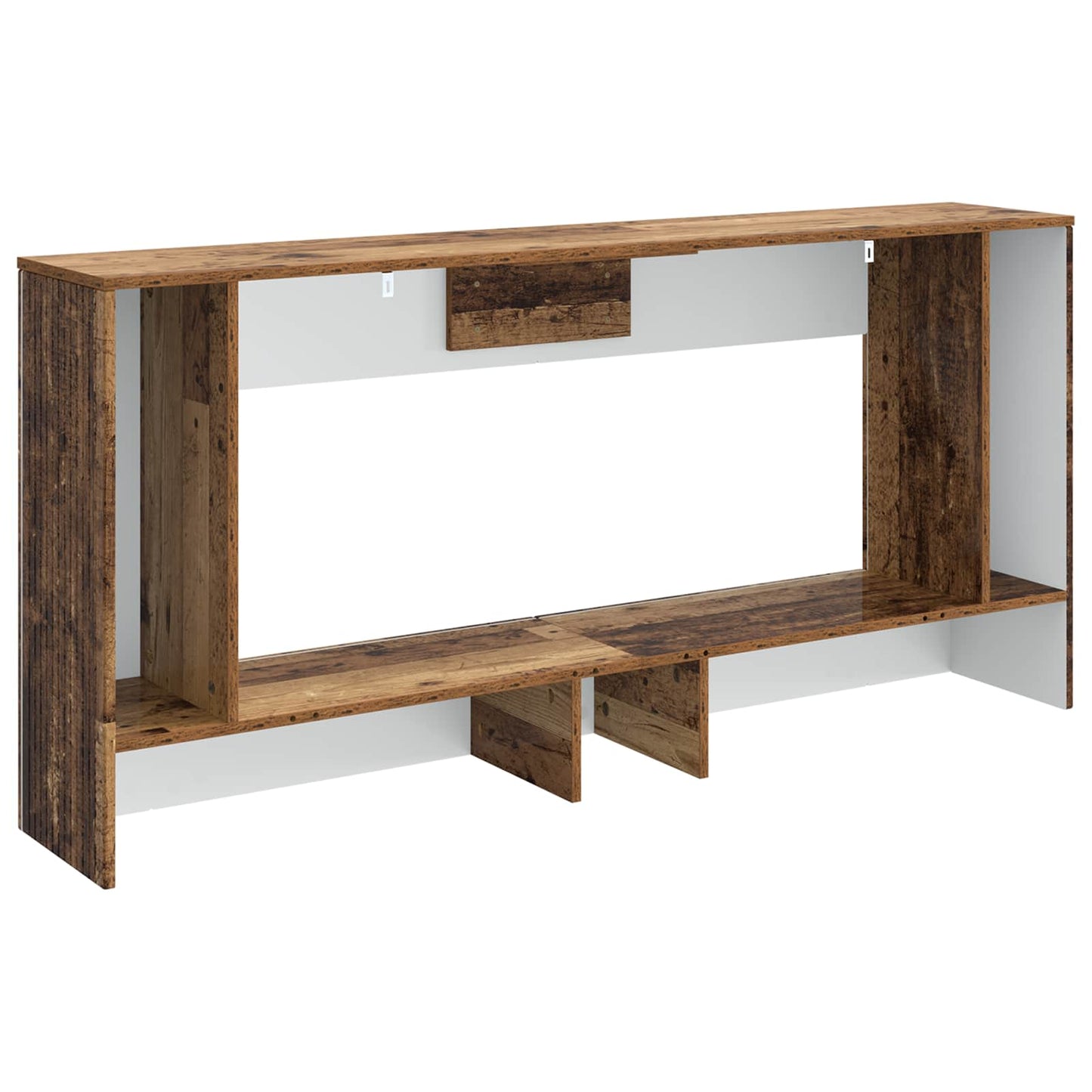 Wandtafel Gestreept Oudhout 155 x 29 x 74 cm Geconstrueerd hout is nu te koop bij PeponiXL, paradijselijk wonen!