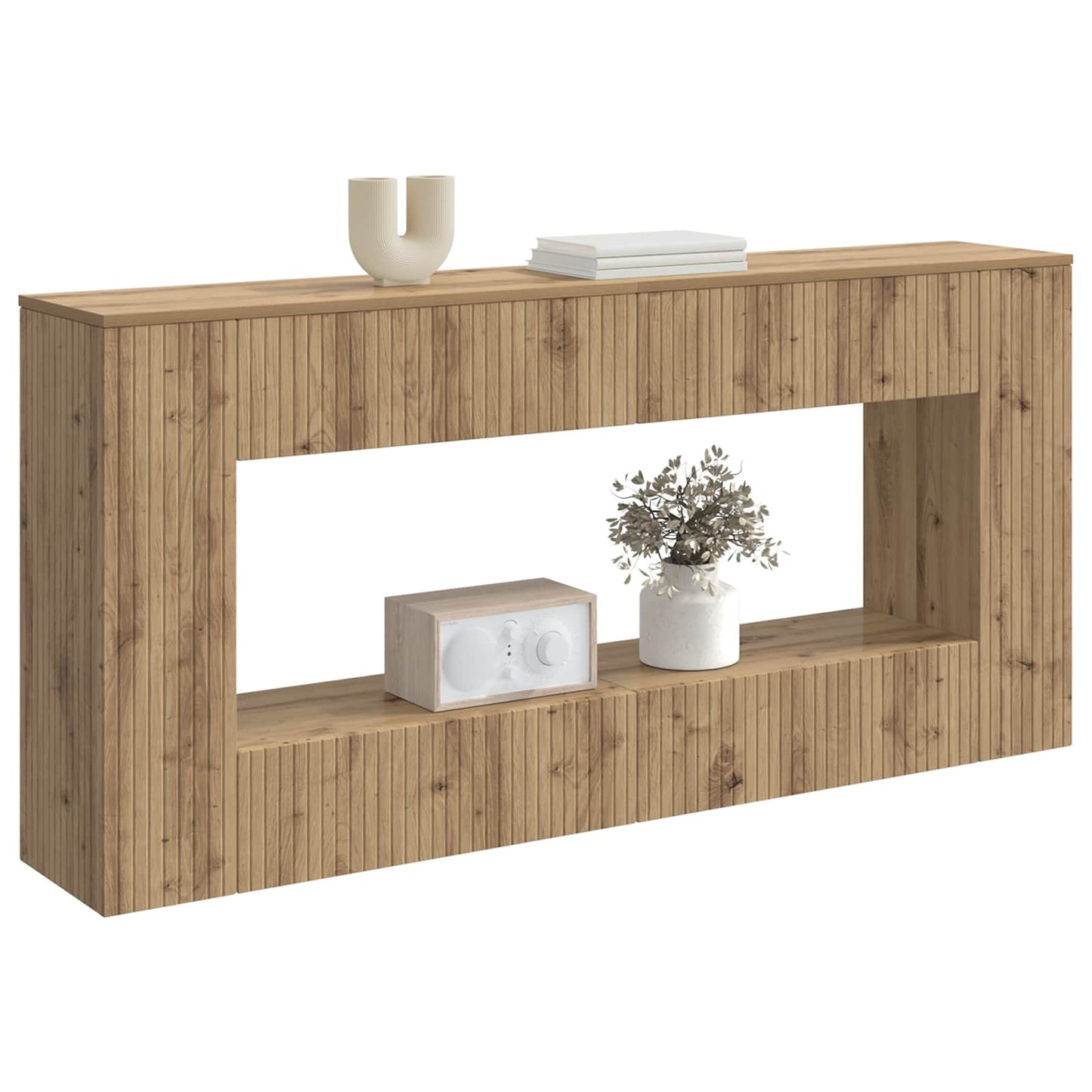 Wandtafel Artisan Eik 155 x 29 x 74 cm Geconstrueerd hout is nu te koop bij PeponiXL, paradijselijk wonen!
