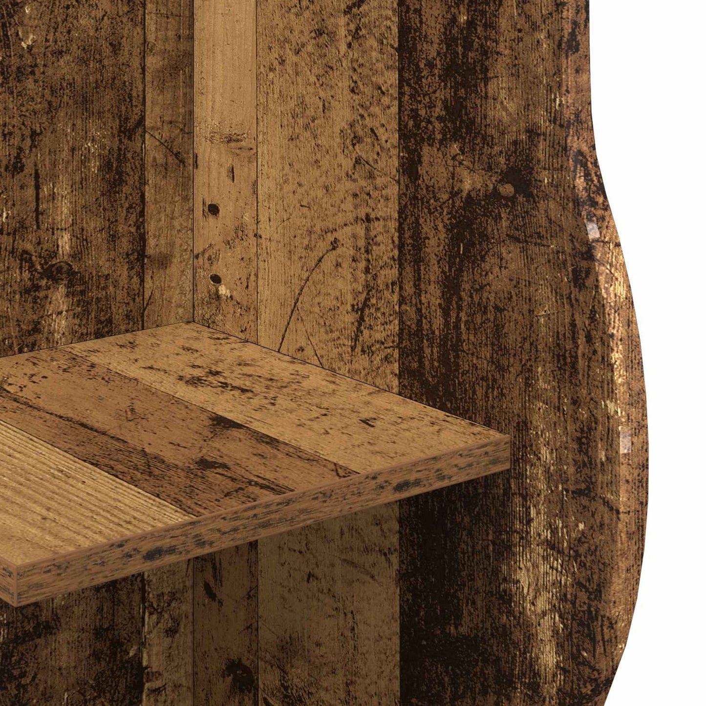 Hoekplank met plank Oud hout 34 x 33 x 102 cm Bewerkt hout is nu te koop bij PeponiXL, paradijselijk wonen!