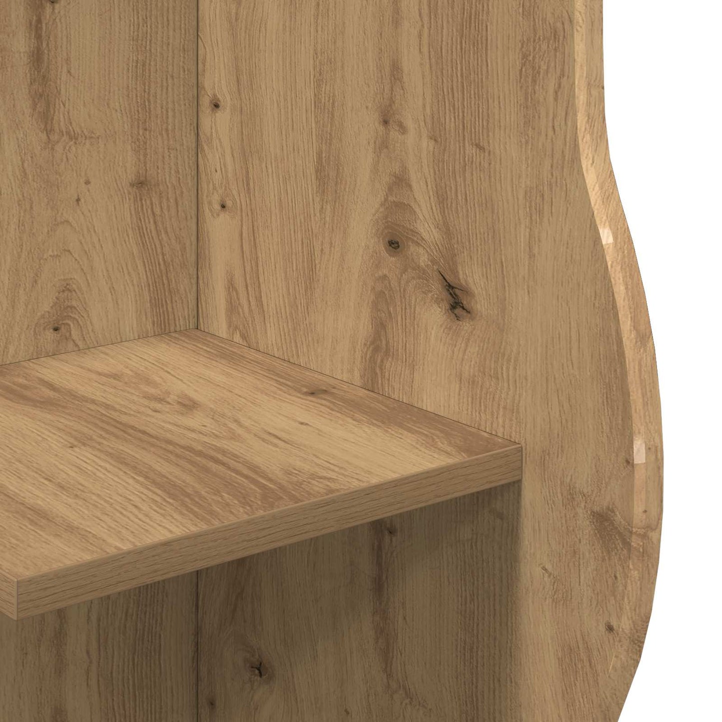 Hoekplank Artisanaal eiken 34 x 33 x 102 cm Bewerkt hout is nu te koop bij PeponiXL, paradijselijk wonen!