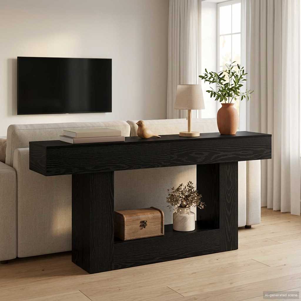 Zwarte Eik 160 x 30 x 74 cm is nu te koop bij PeponiXL, paradijselijk wonen!