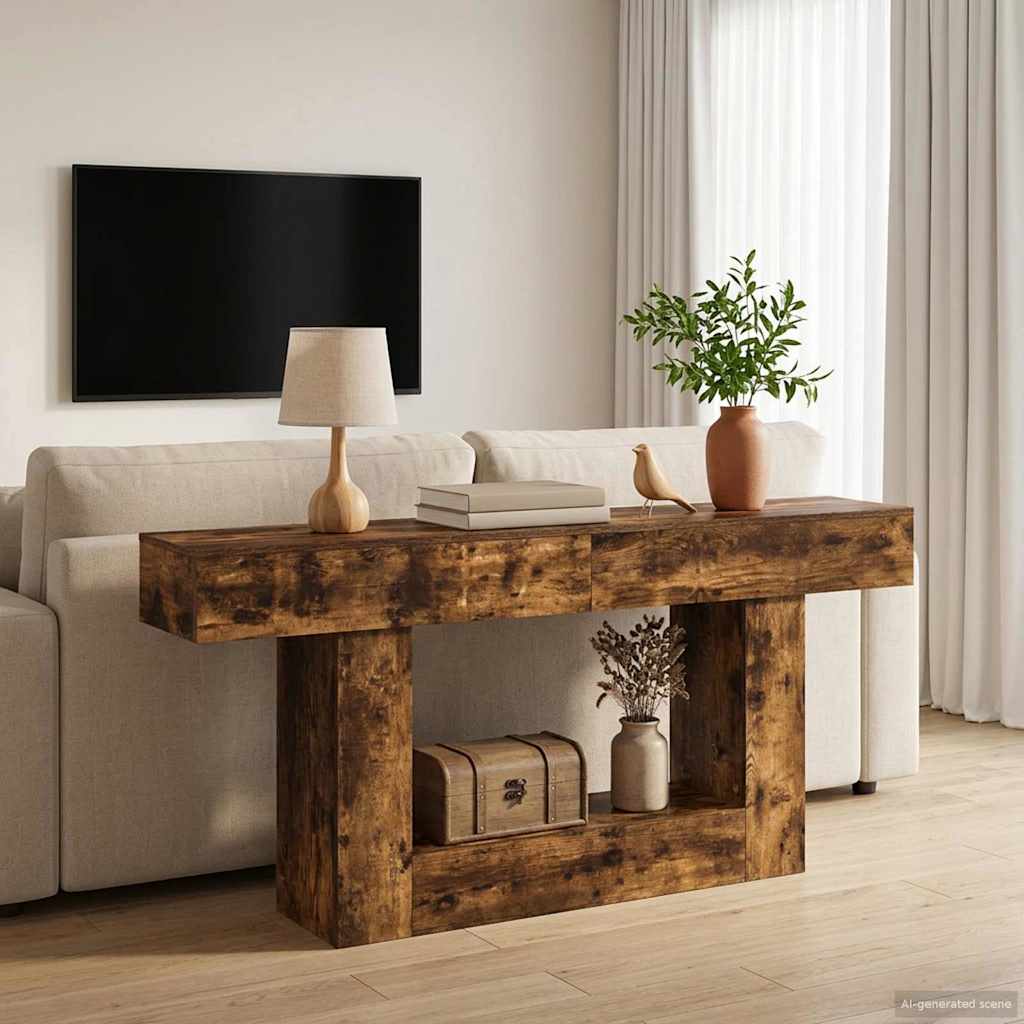 Gerookte Eik 160 x 30 x 74 cm is nu te koop bij PeponiXL, paradijselijk wonen!
