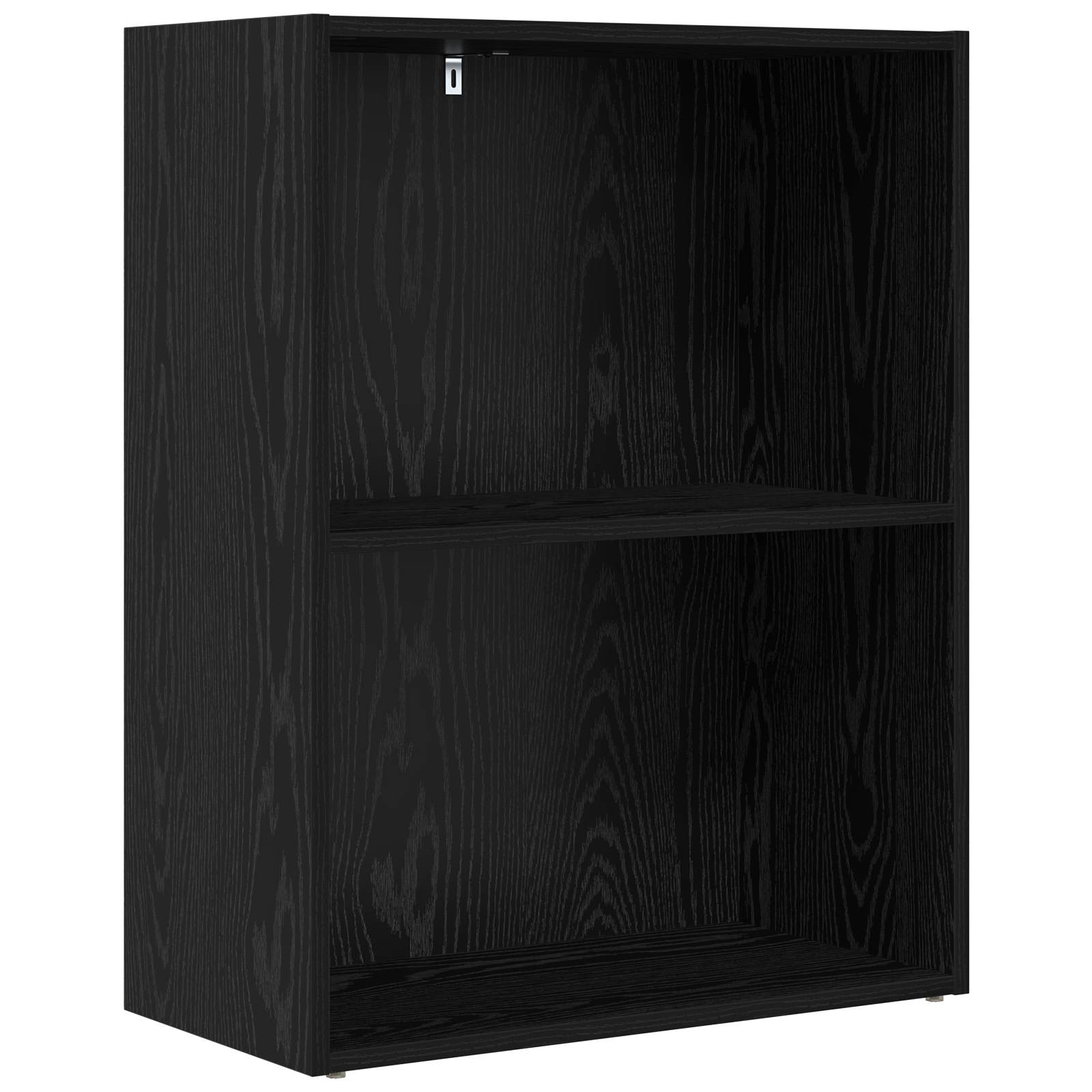 Boekenkast Zwart Eiken 60 x 30 x 76.5 cm Bewerkt hout is nu te koop bij PeponiXL, paradijselijk wonen!