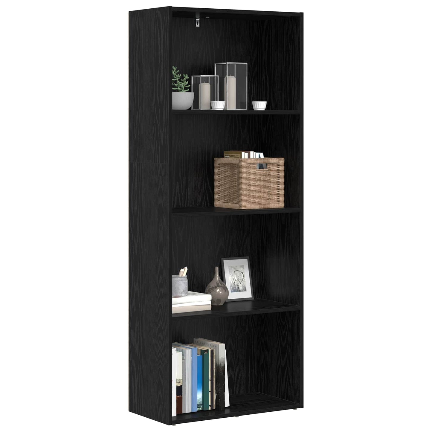 Vrijstaande Boekenkast Zwart Eiken 60 x 30 x 151,5 cm is nu te koop bij PeponiXL, paradijselijk wonen!