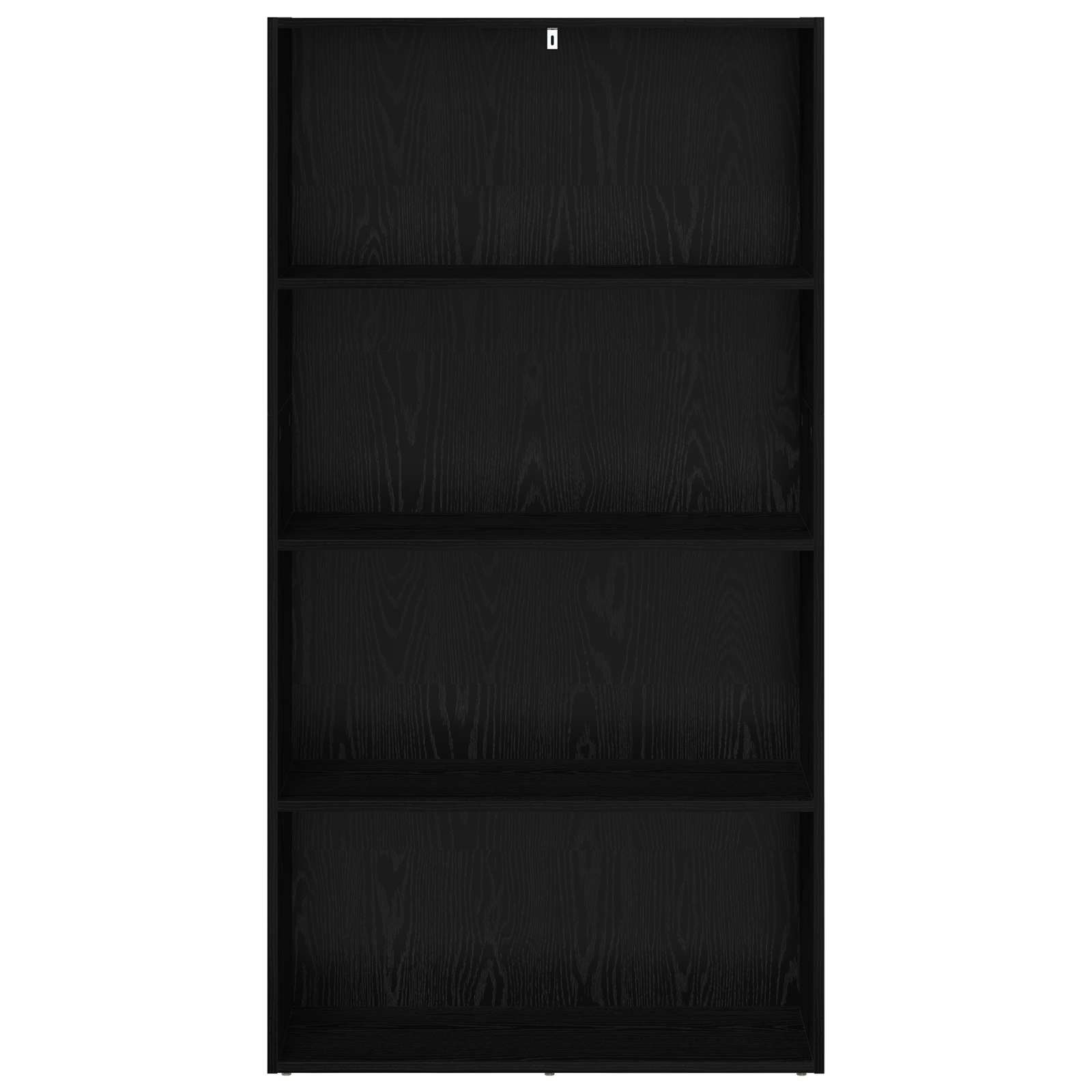 Boekenkast Zwart Eiken 80 x 30 x 152 cm Bewerkt hout is nu te koop bij PeponiXL, paradijselijk wonen!